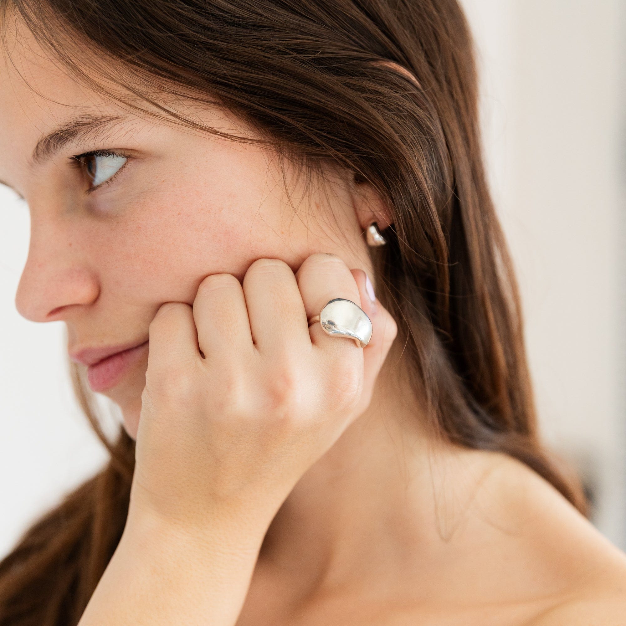 8.6.4 Rings Bean Ring in Silver