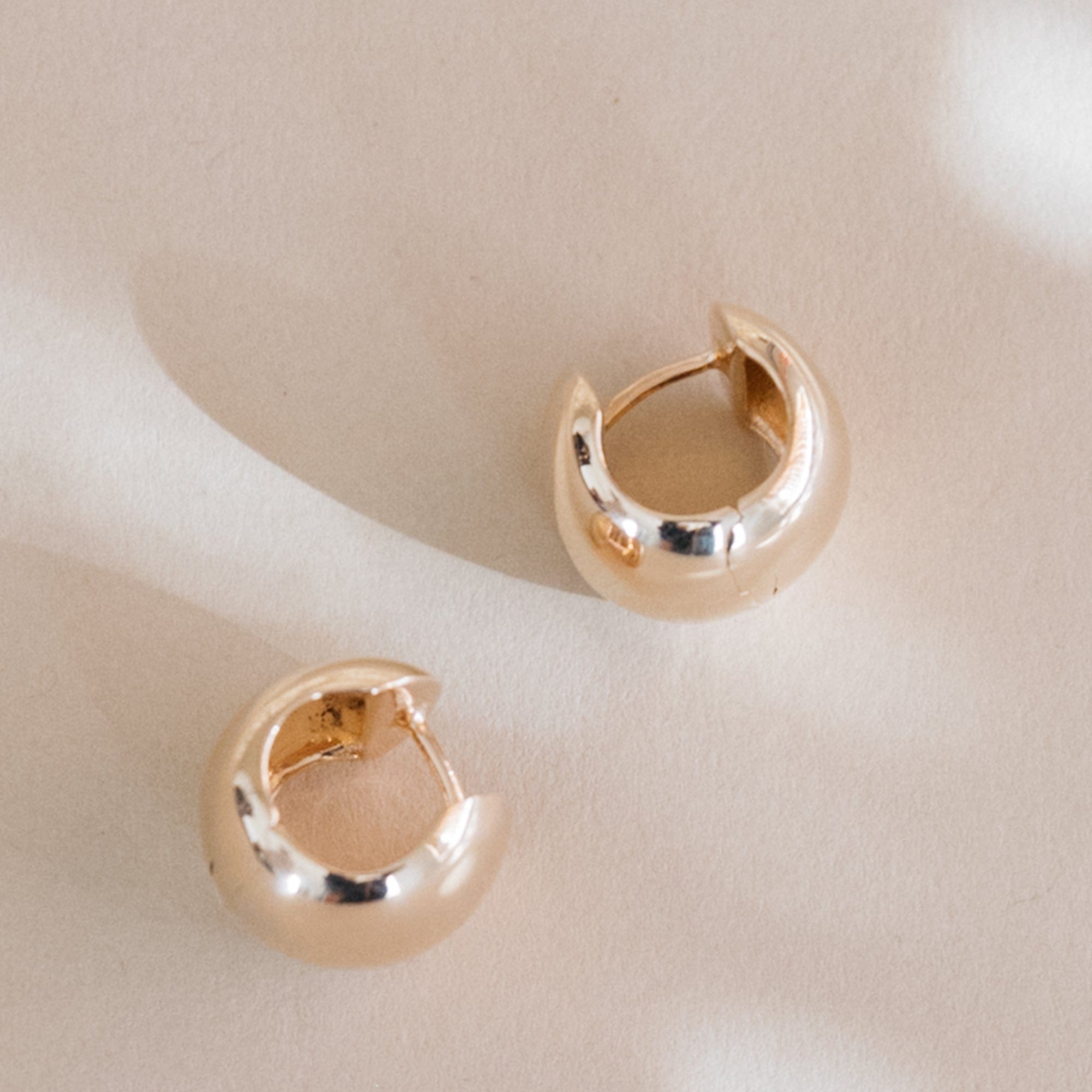 Annika Inez Earrings Gold Cigar Band Hoops by Annika Inez