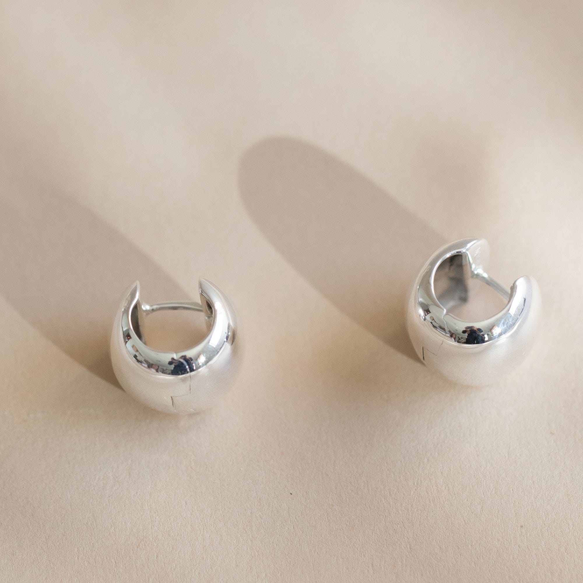 Annika Inez Earrings Silver Cigar Band Hoops by Annika Inez