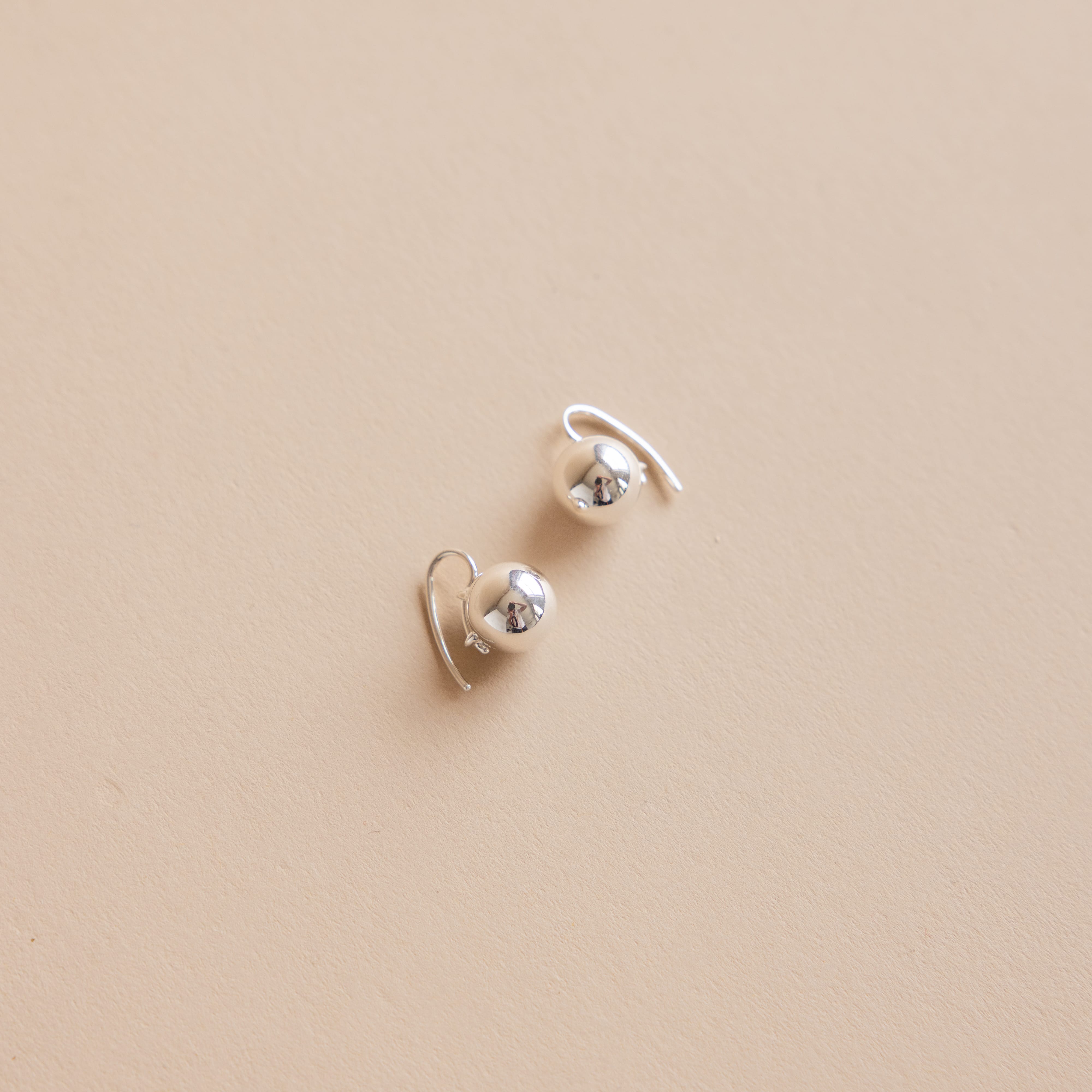 Annika Inez Earrings Silver / Petite Sphere Drop Earrings by Annika Inez