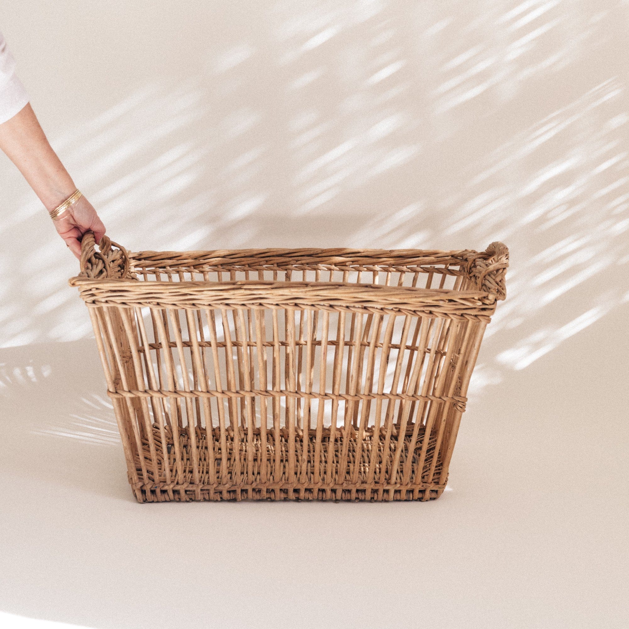 +COOP Vintage Baskets Vintage French Linen Basket