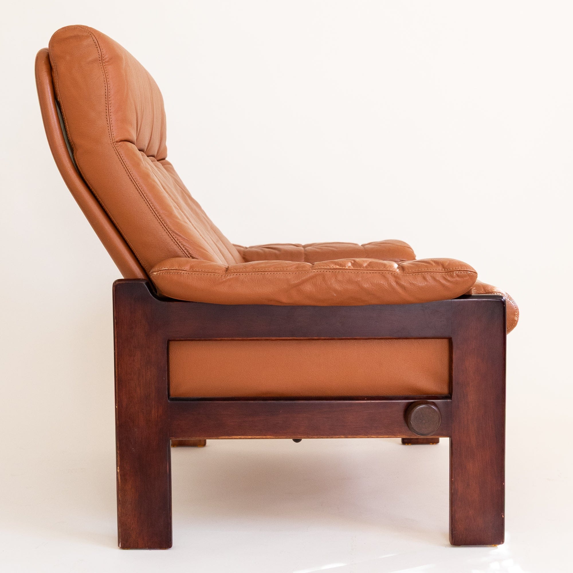 +COOP Vintage Seating Skippy Danish Leather Easy Chair