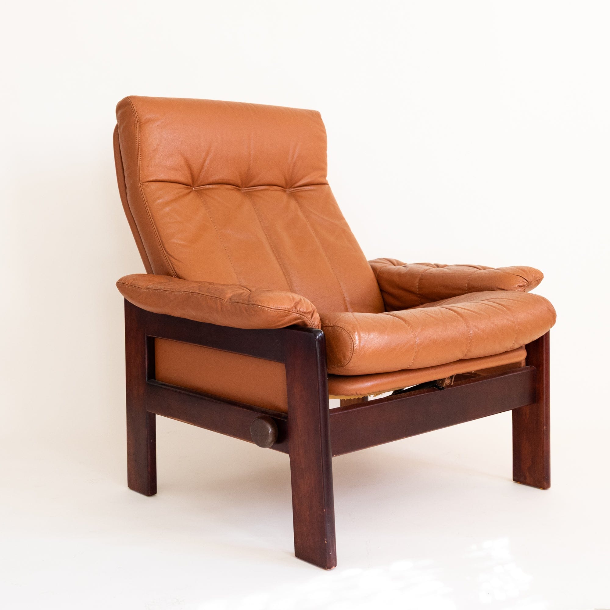 +COOP Vintage Seating Skippy Danish Leather Easy Chair