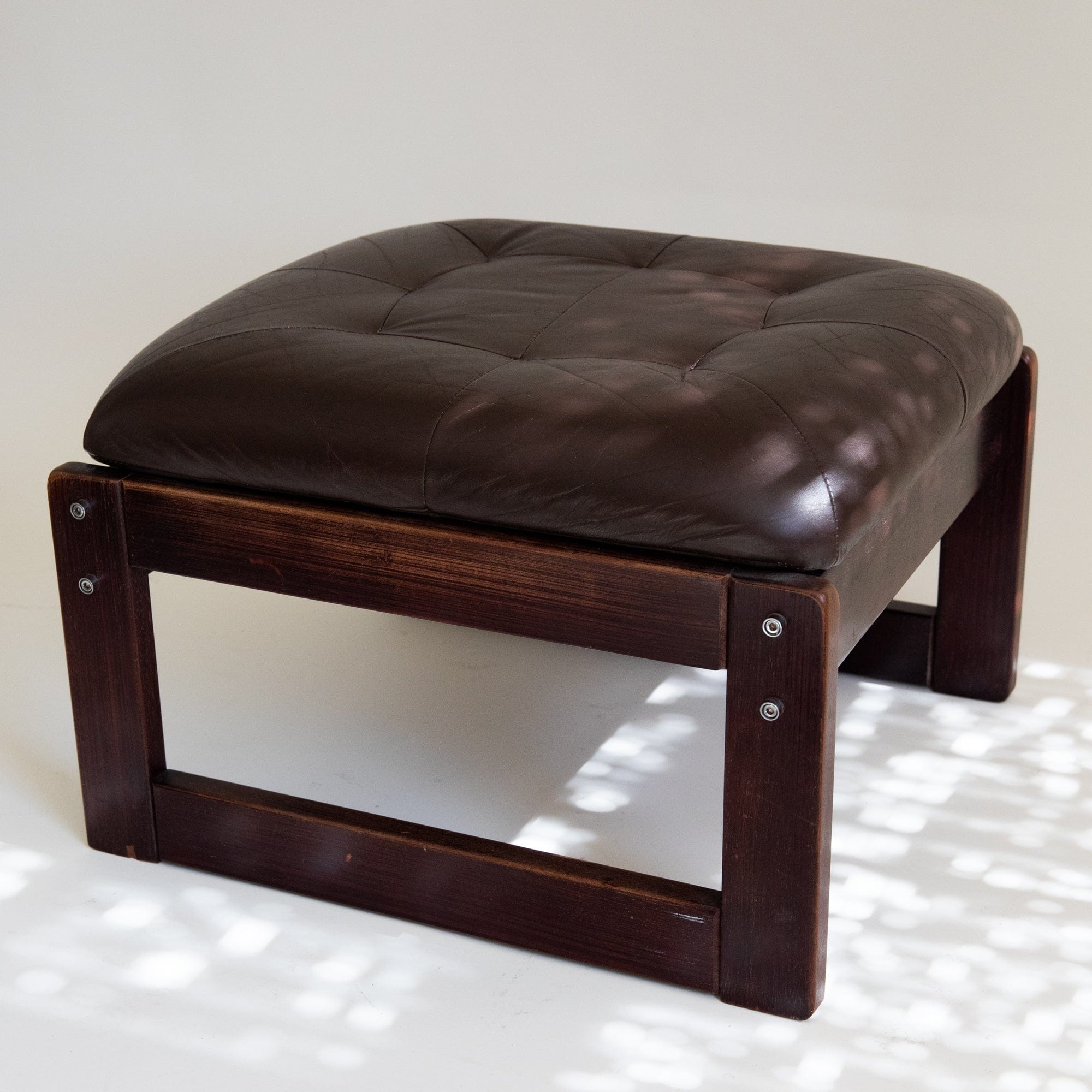 +COOP Vintage Seating Vintage Leather Ottoman | Percival Lafer