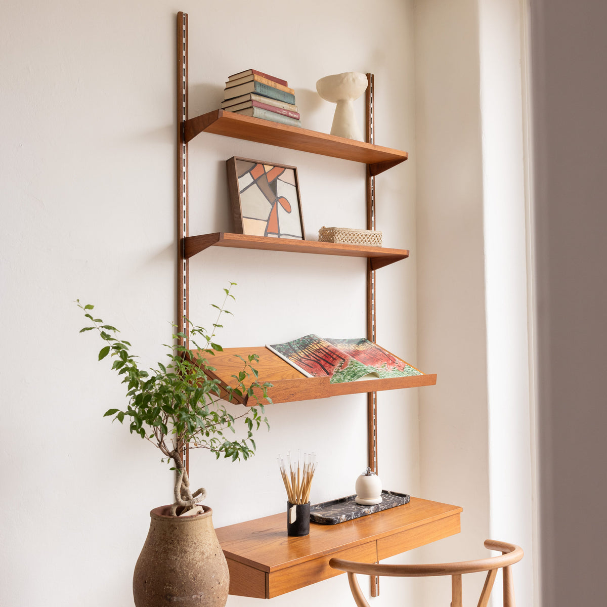+COOP Vintage Storage Vintage Mid Century Teak Wall Unit - NFS