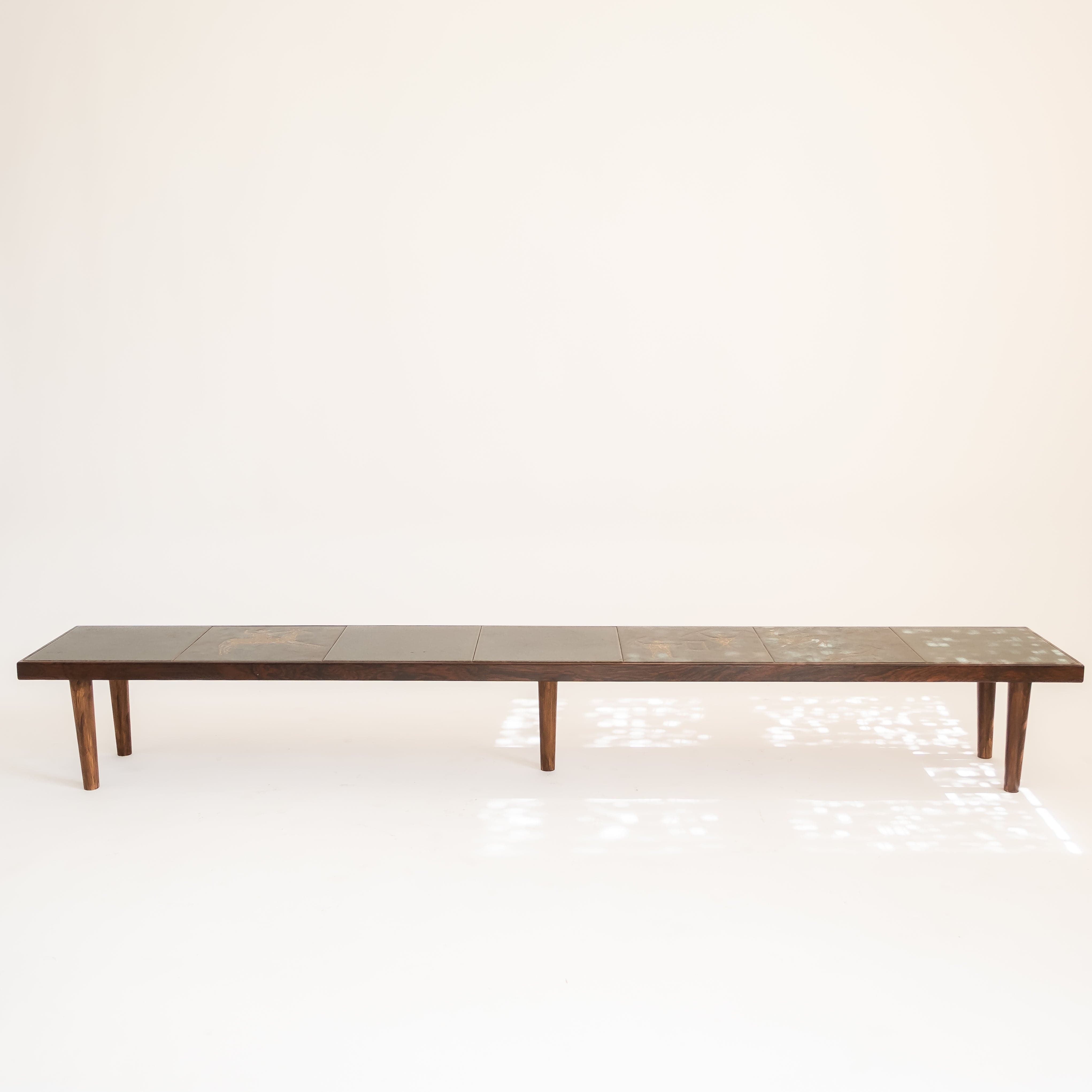 +COOP Vintage Tables Vintage Danish Teak & Tile Console Table