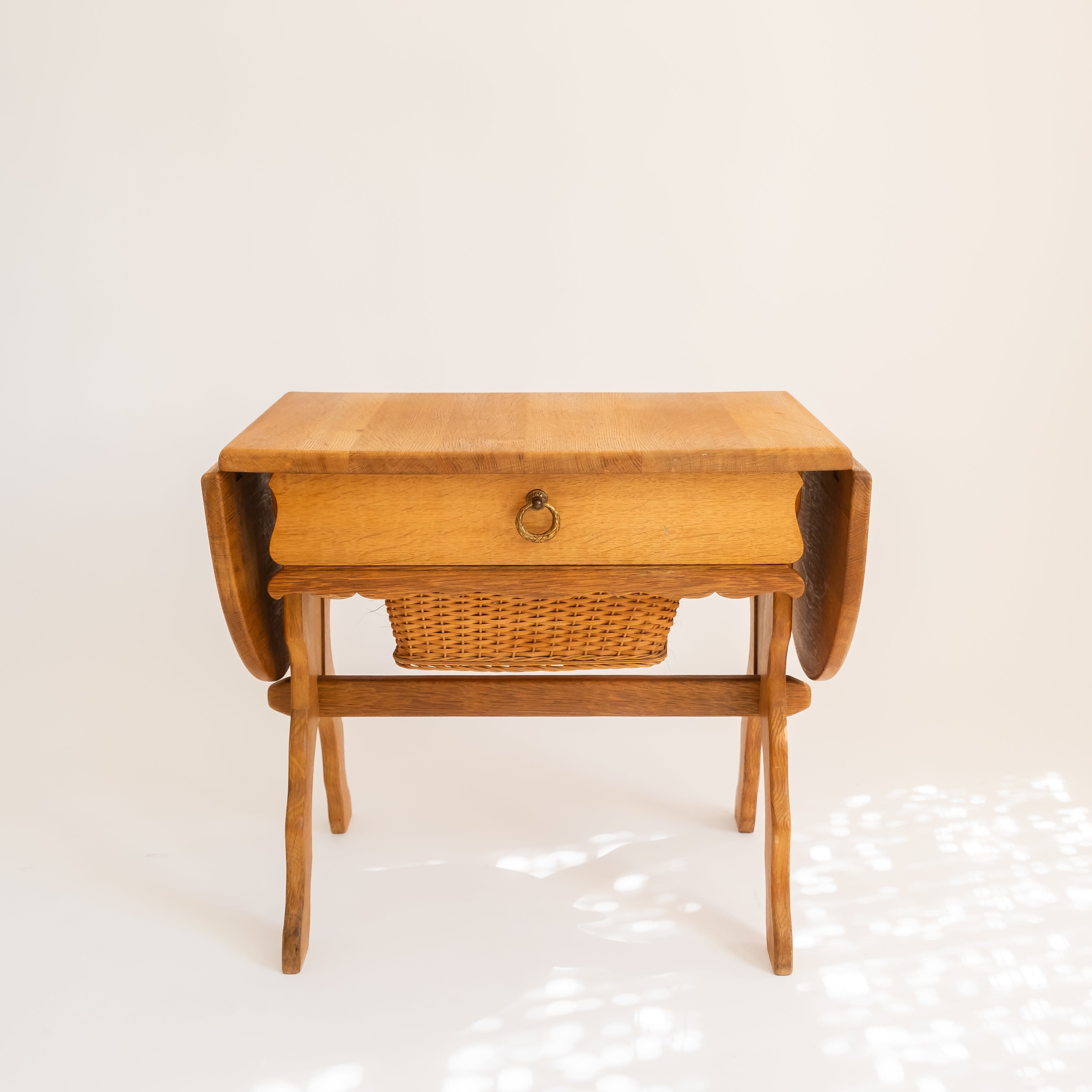 +COOP Vintage Tables Vintage Oak Sewing Table