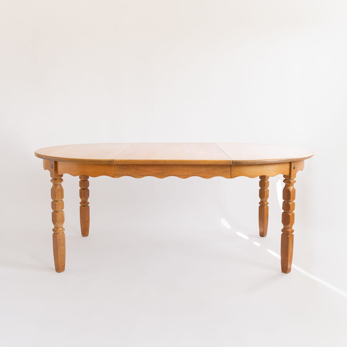 +COOP Vintage Tables Vintage Scalloped Oak Dining Table