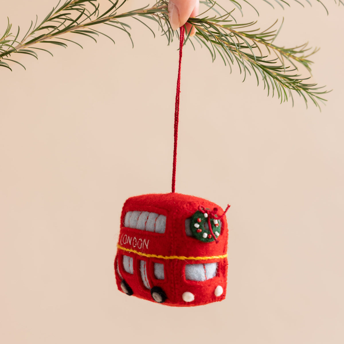Craft Spring Seasonal Double Decker London Bus Ornament