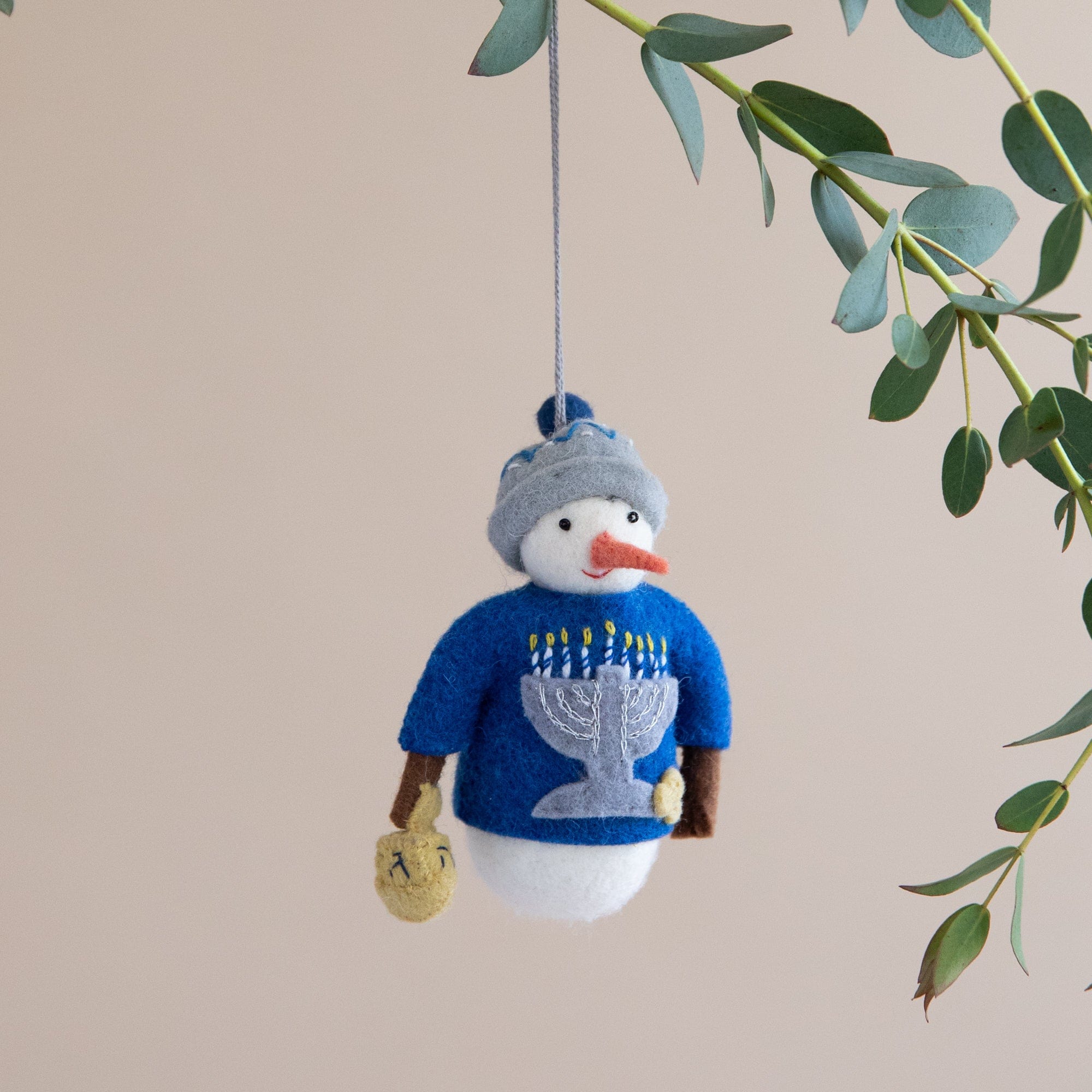 Craft Spring Seasonal Hanukkah Snowman Ornament