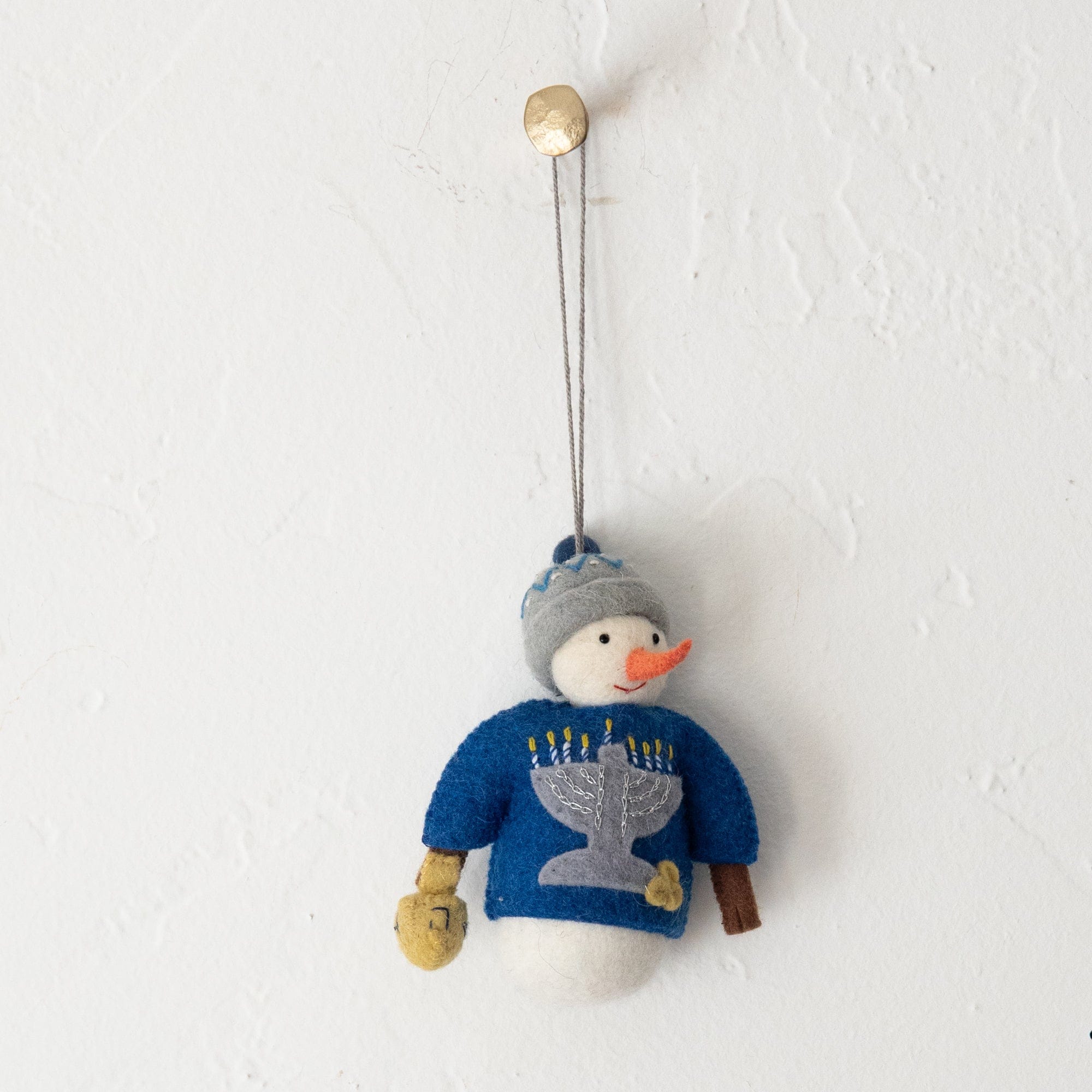 Craft Spring Seasonal Hanukkah Snowman Ornament