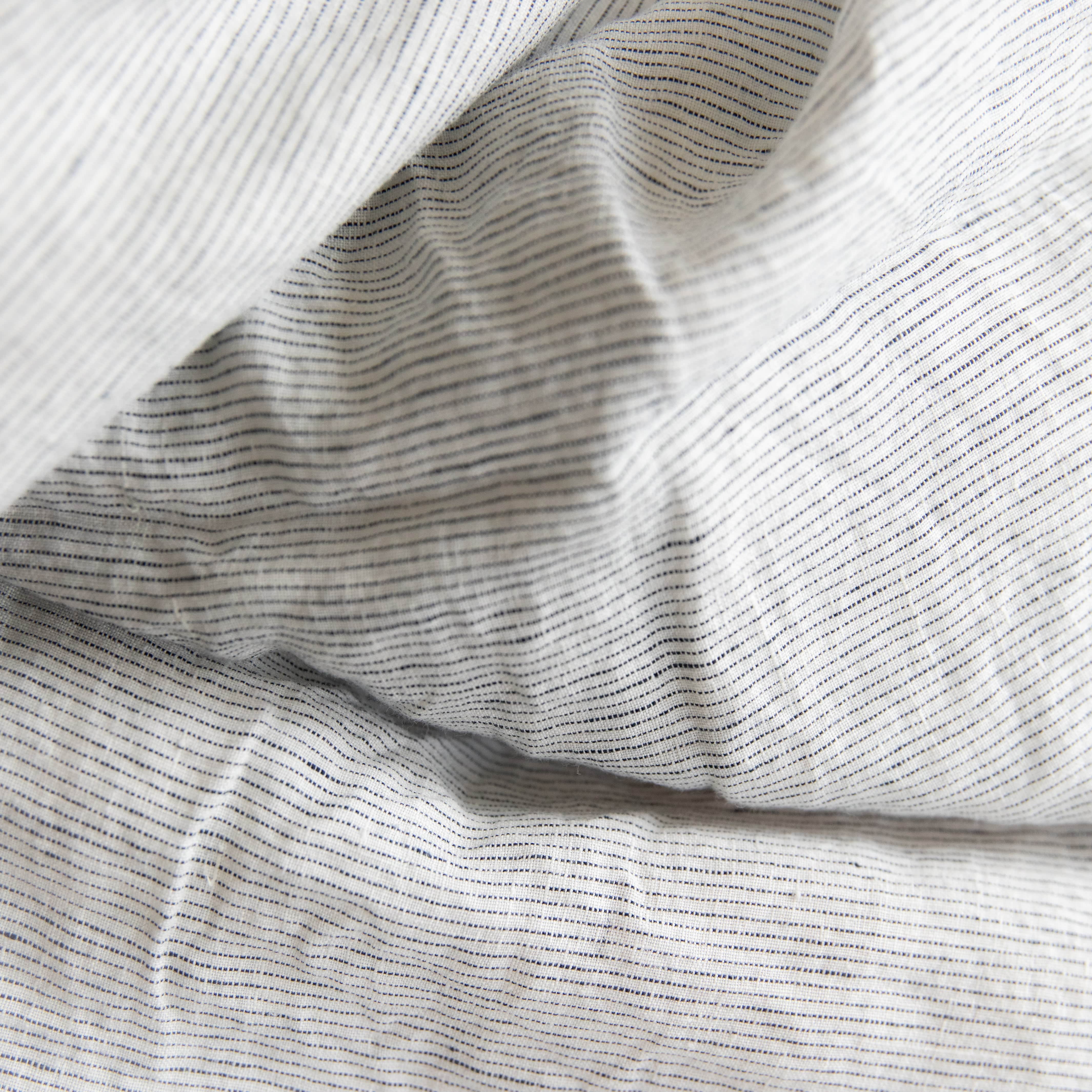 Cultiver Tablecloths Square / Pinstripe Linen Tablecloth by Cultiver