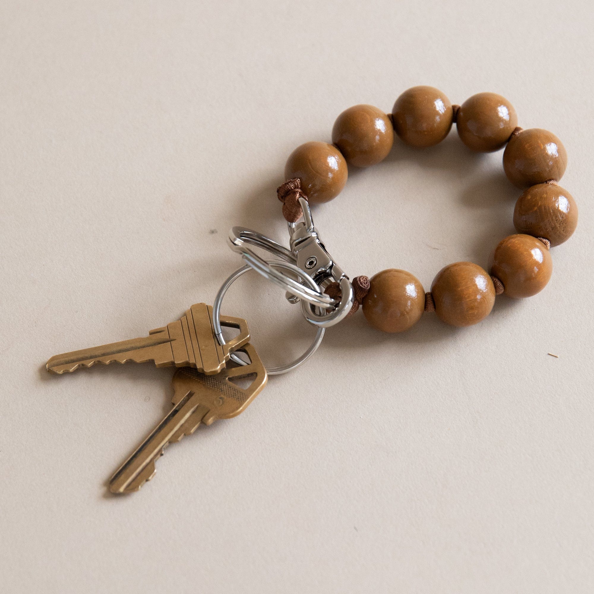 Ina Seifart Keychains Mocha Short Big Beaded Keyholder