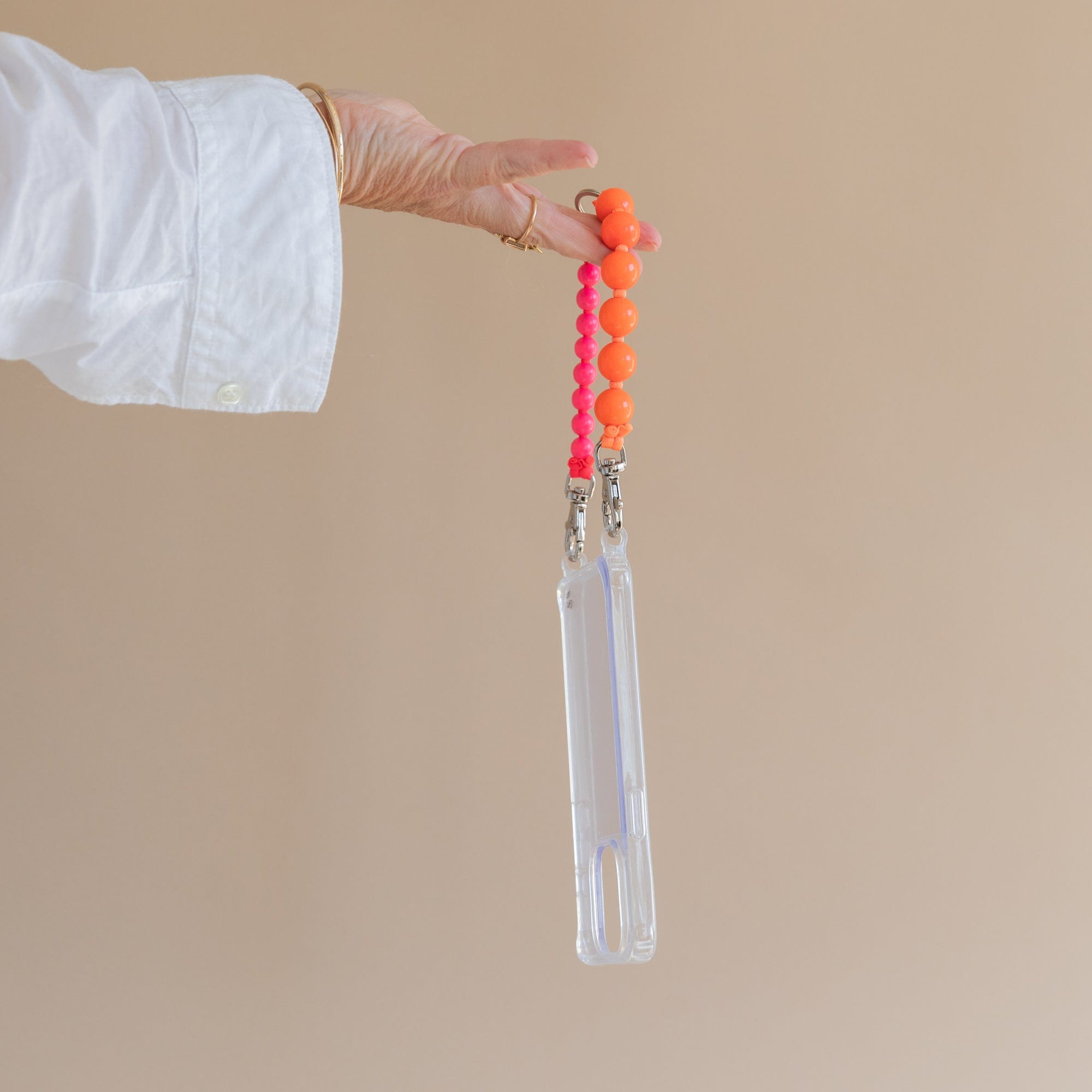 Ina Seifart Tech Accessories Short Wooden Beaded iPhone Wristlet