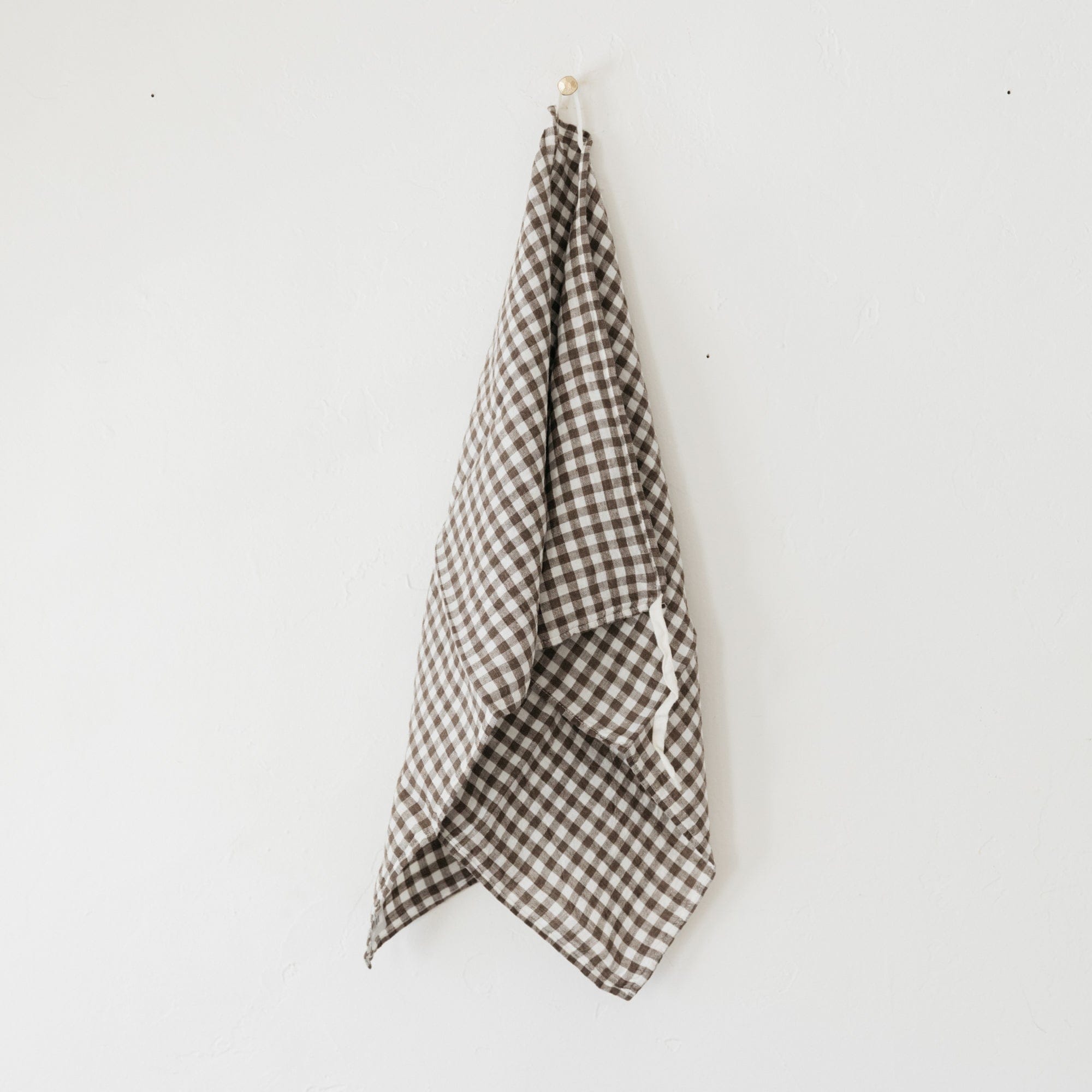 Linge Particulier Napkins Brown Gingham French Linen Dishtowel