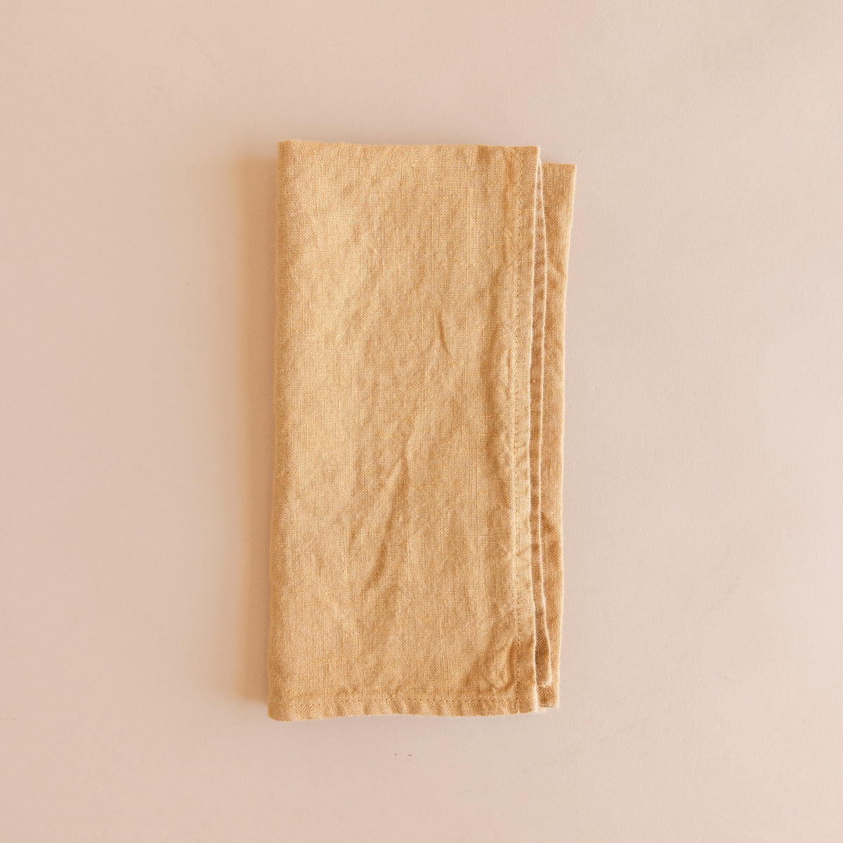 Linge Particulier Napkins Light Caramel French Linen Hemmed Napkins
