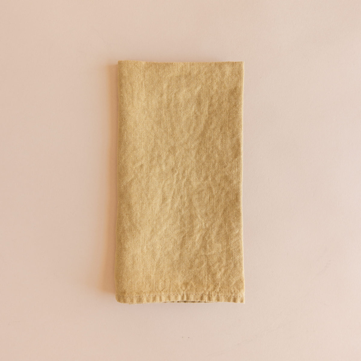 Linge Particulier Napkins Light Curry French Linen Hemmed Napkins