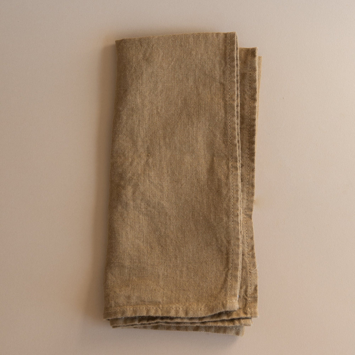Linge Particulier Napkins Mustard Linen Hemmed Napkins