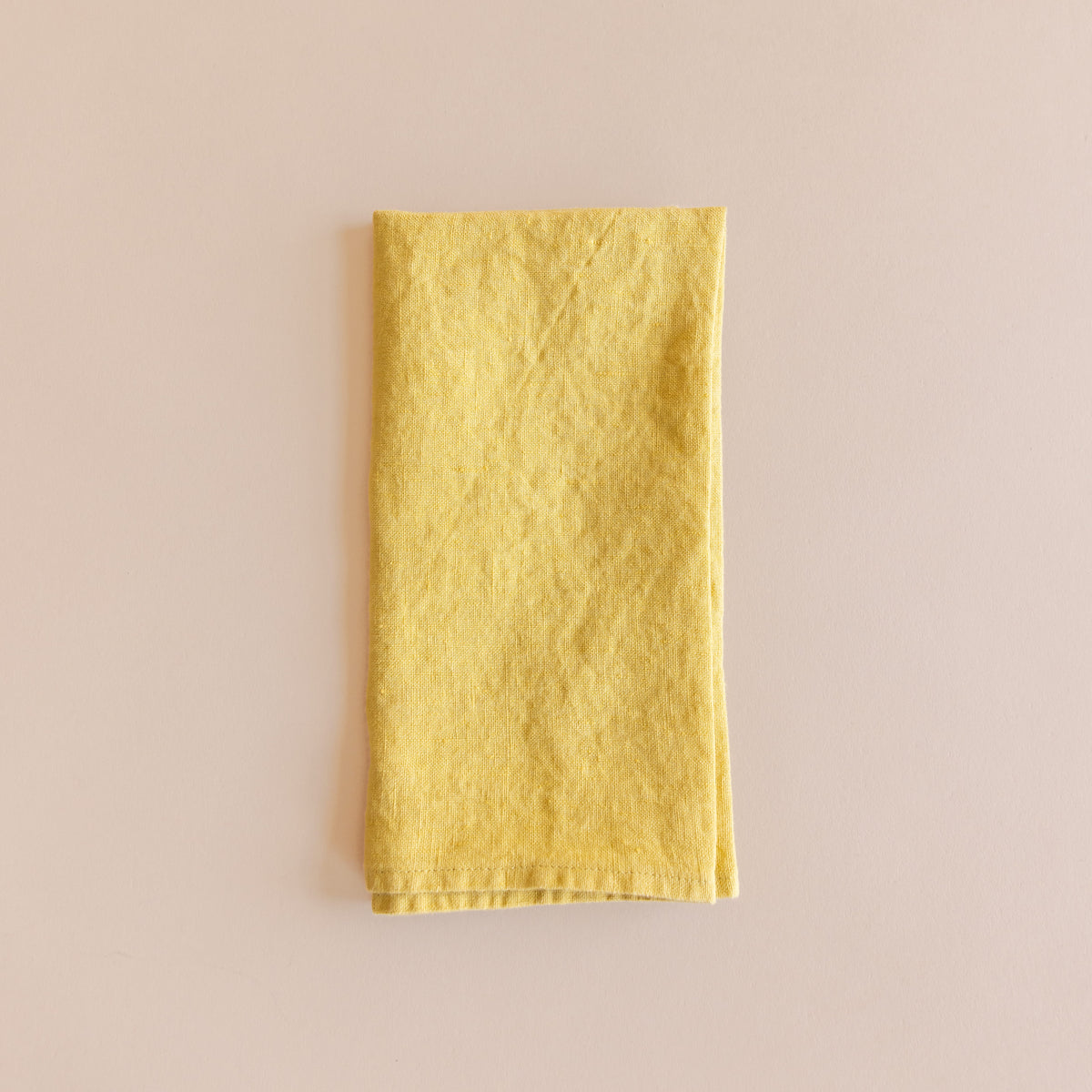 Linge Particulier Napkins Turmeric French Linen Hemmed Napkins