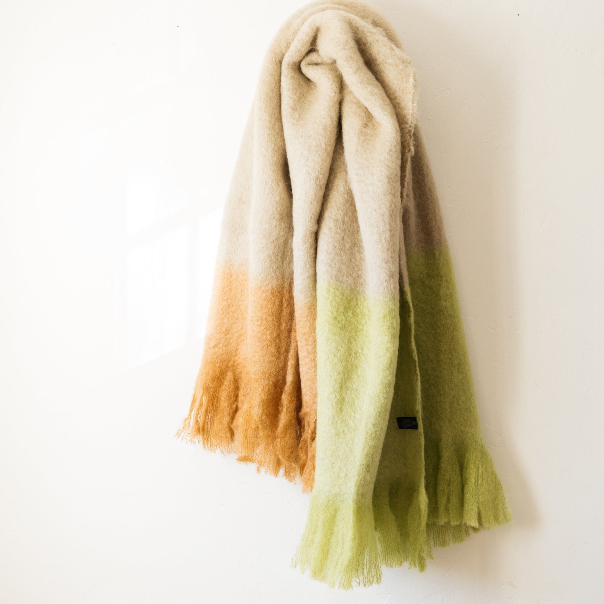 Mantas Ezcaray Blankets + Throws Color Block Mohair Throw