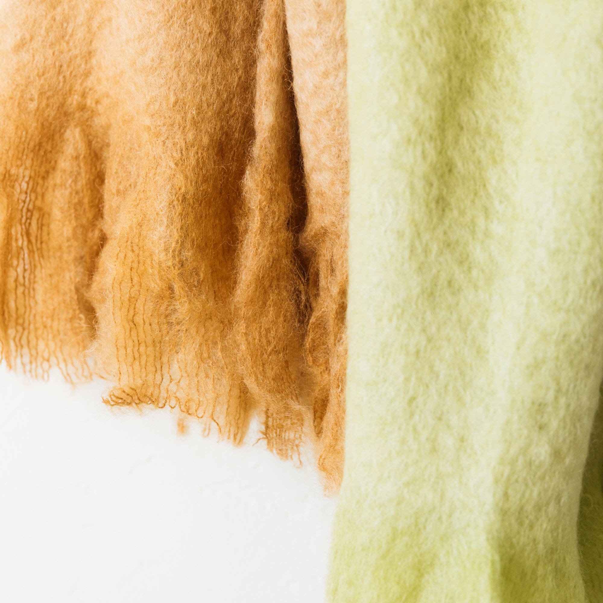 Mantas Ezcaray Blankets + Throws Color Block Mohair Throw