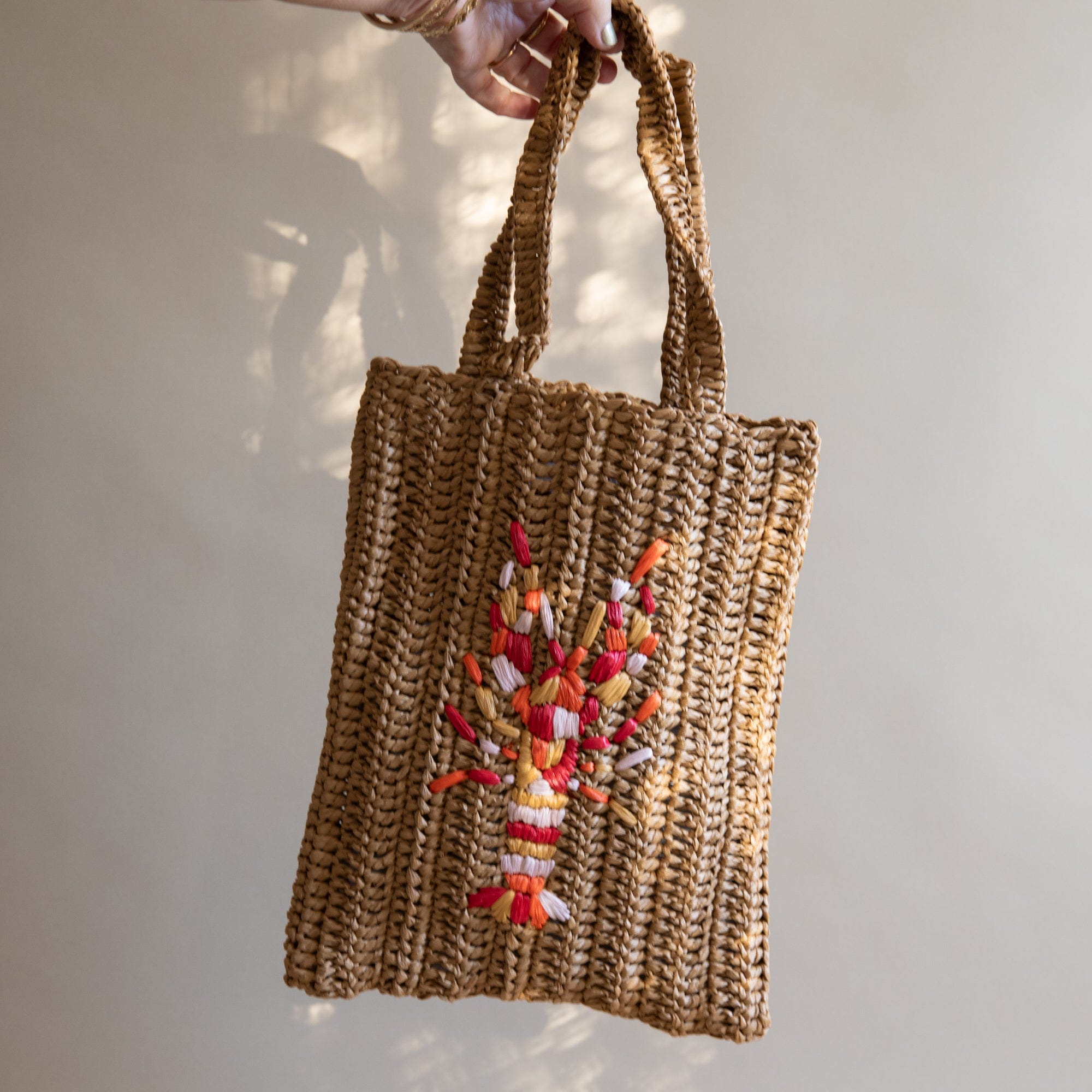 Maria La Rosa Bags Tobacco Lobster Crochet Bag