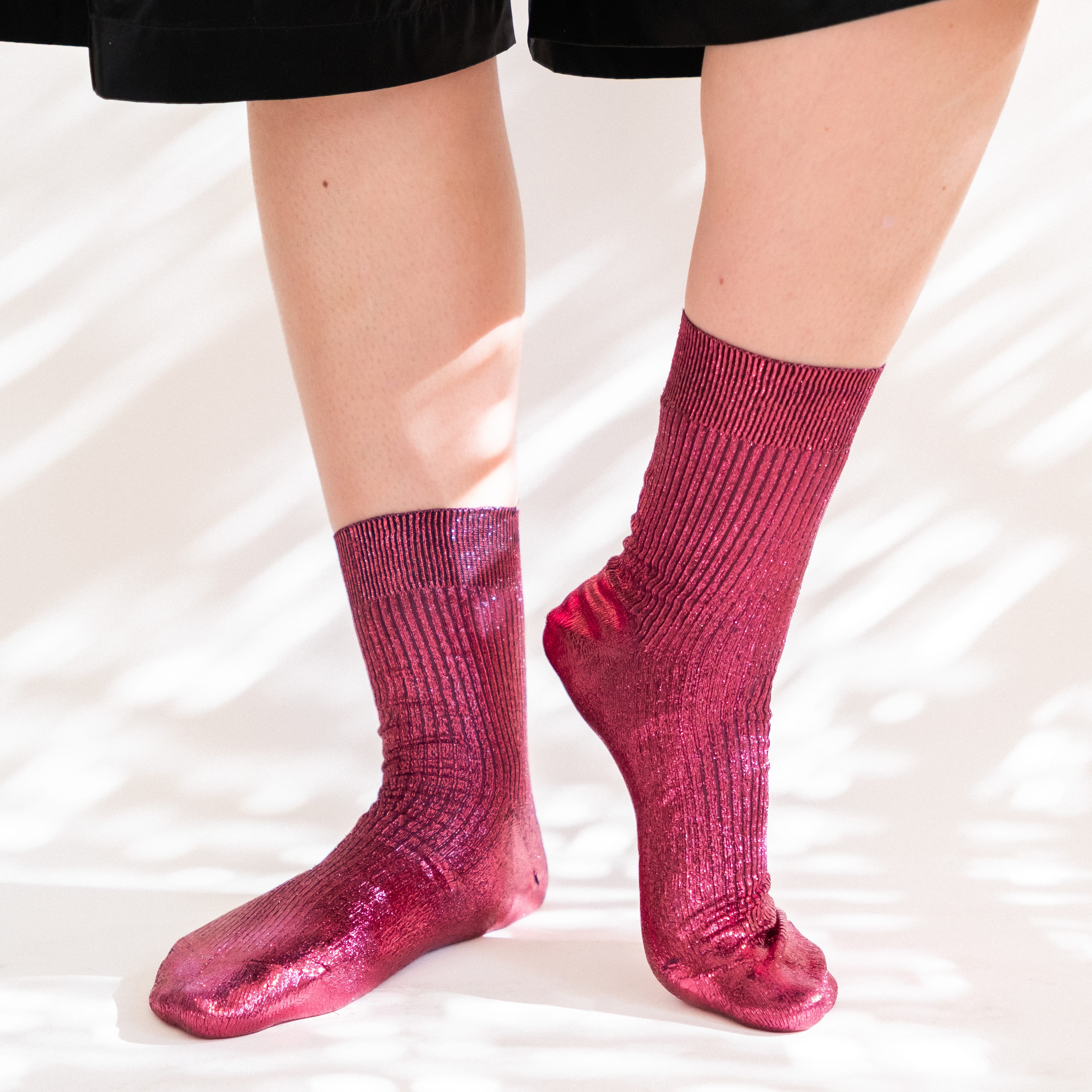 Maria La Rosa Socks Maria La Rosa One Ribbed Laminated Socks