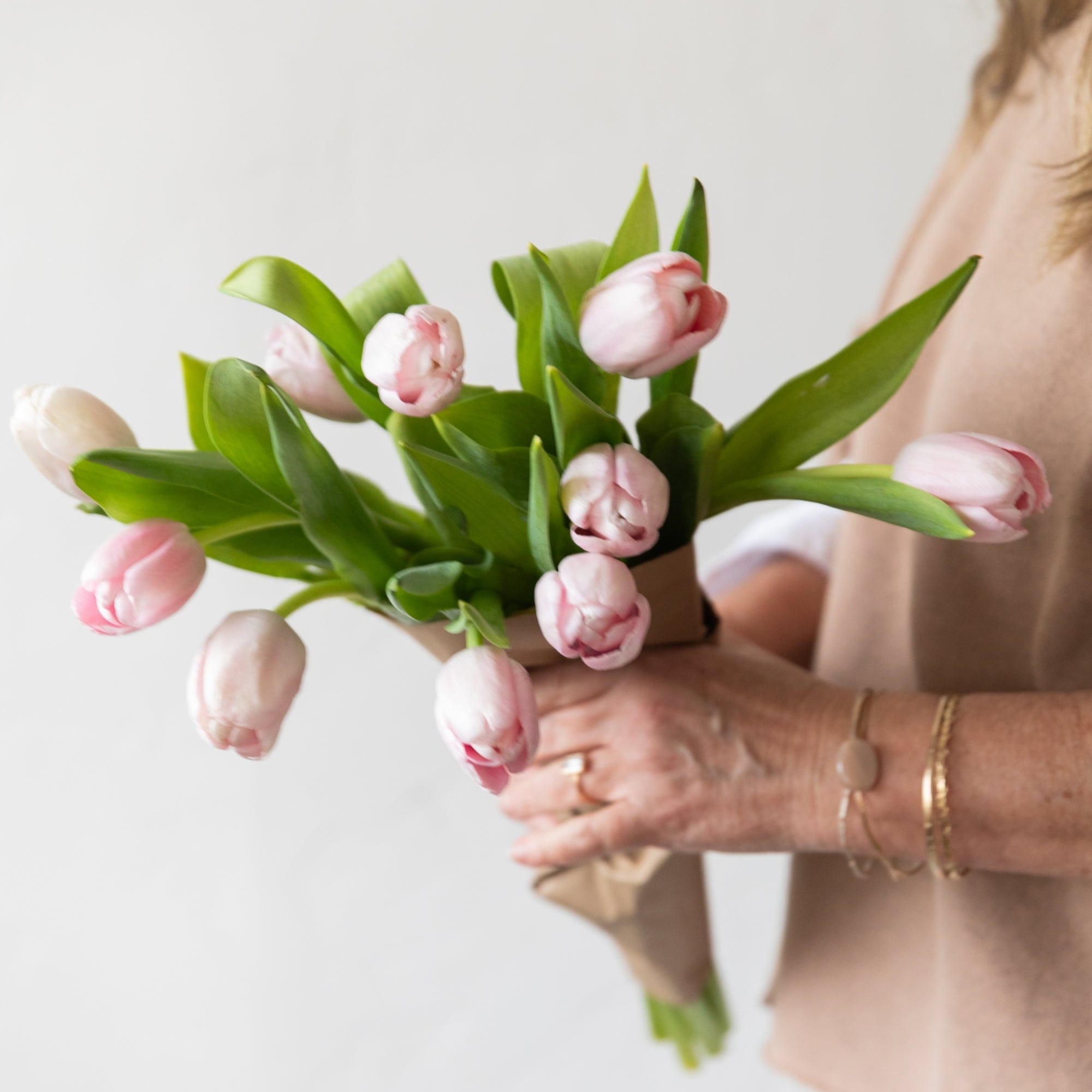 Mary MacGill Bracelets Cuff Bracelet in Pink Moonstone