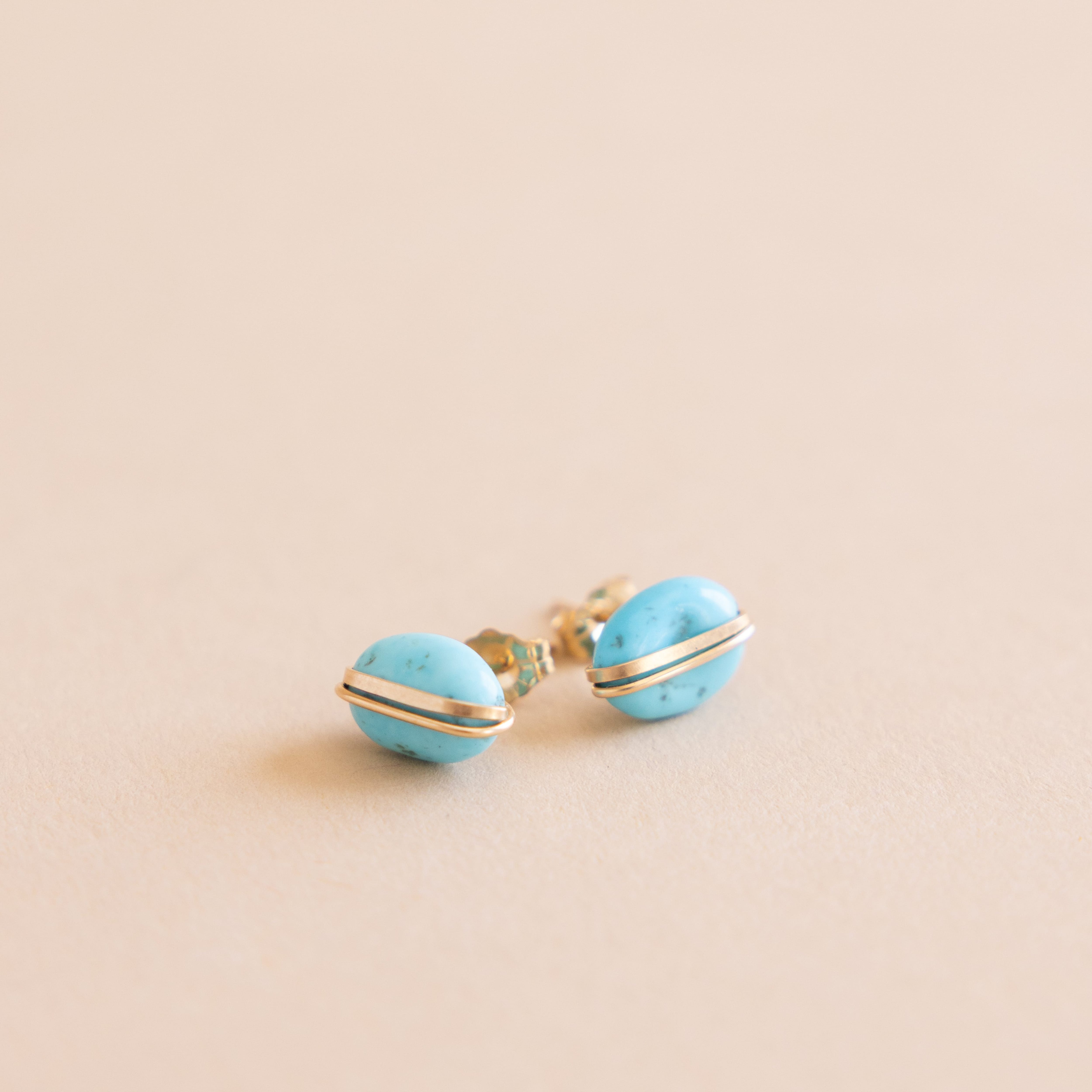 Mary MacGill Earrings Blue Turquoise Turquoise Studs by Mary MacGill