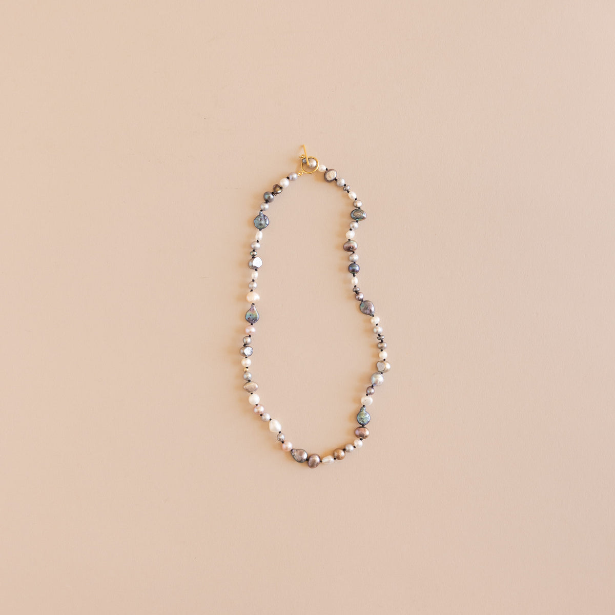 Matthew Ready Necklaces 17" with Toggle Clasp Beaded Mixed Cultured Pearl Necklace