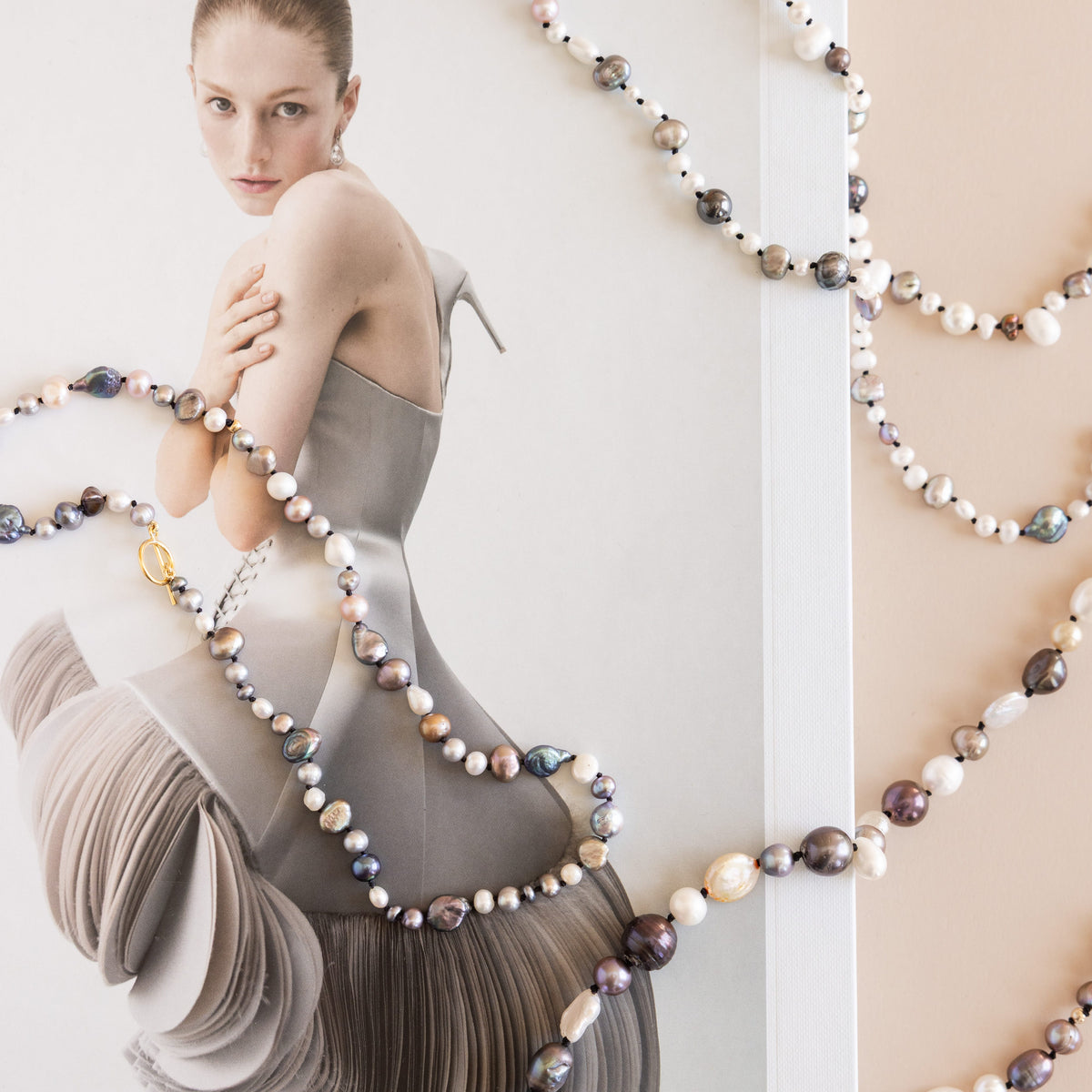 Matthew Ready Necklaces Large Beaded Mixed Cultured Pearl Necklace