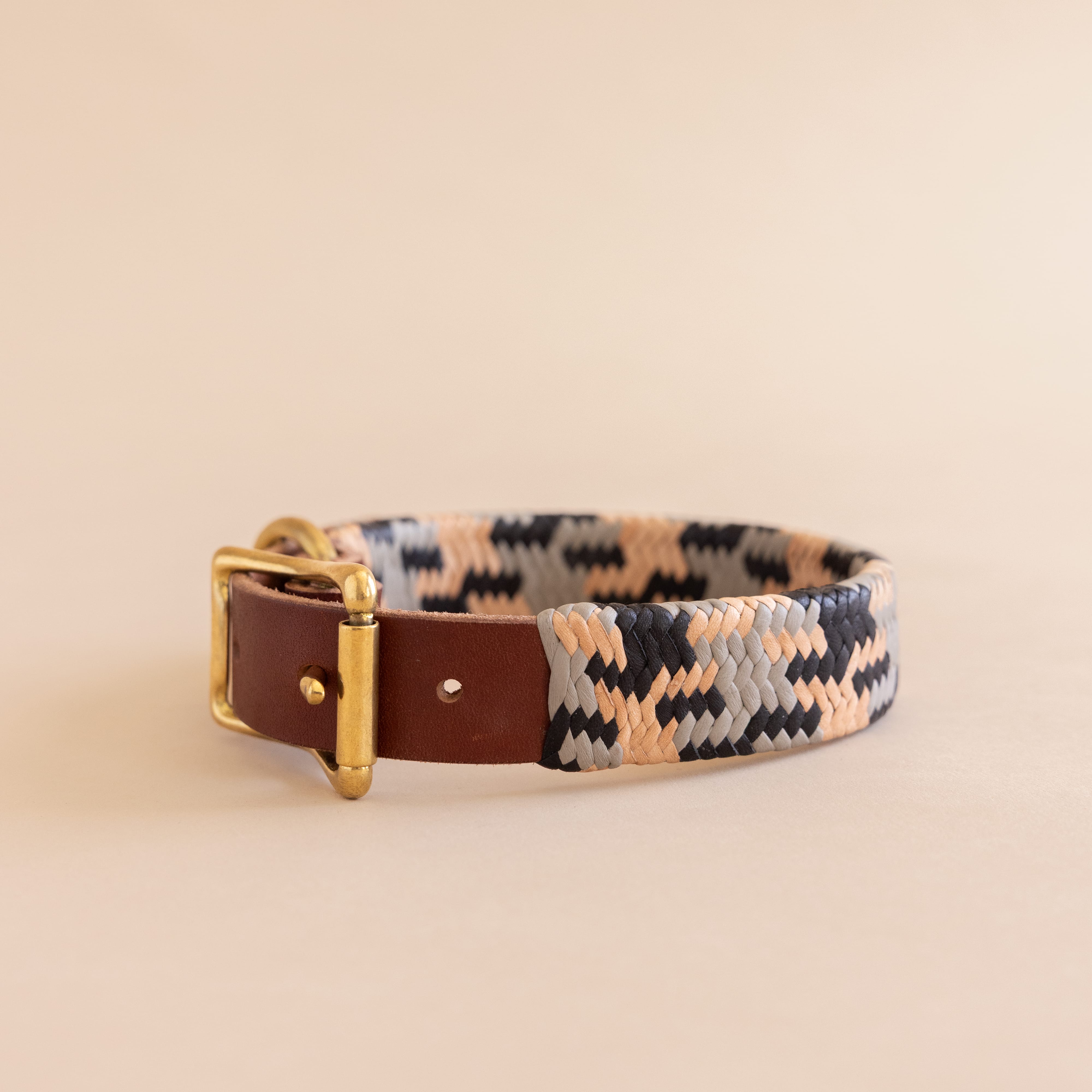 Matthew Ready pet accessories Braided Leather Dog Collar