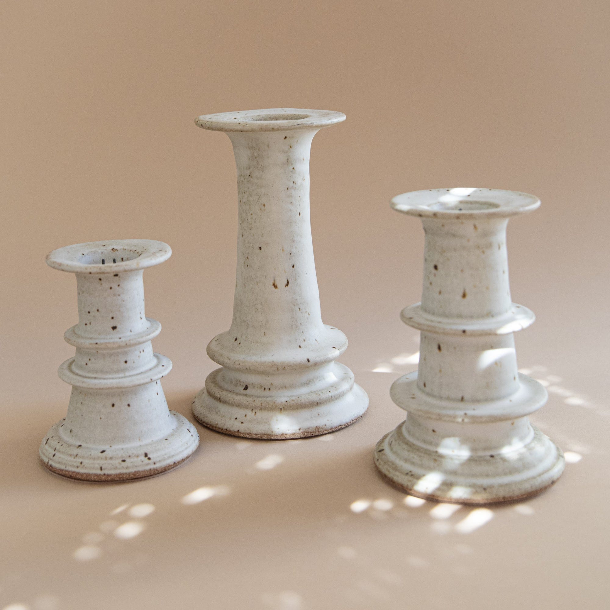 MH Ceramics Candle Holders Temple Candlesticks