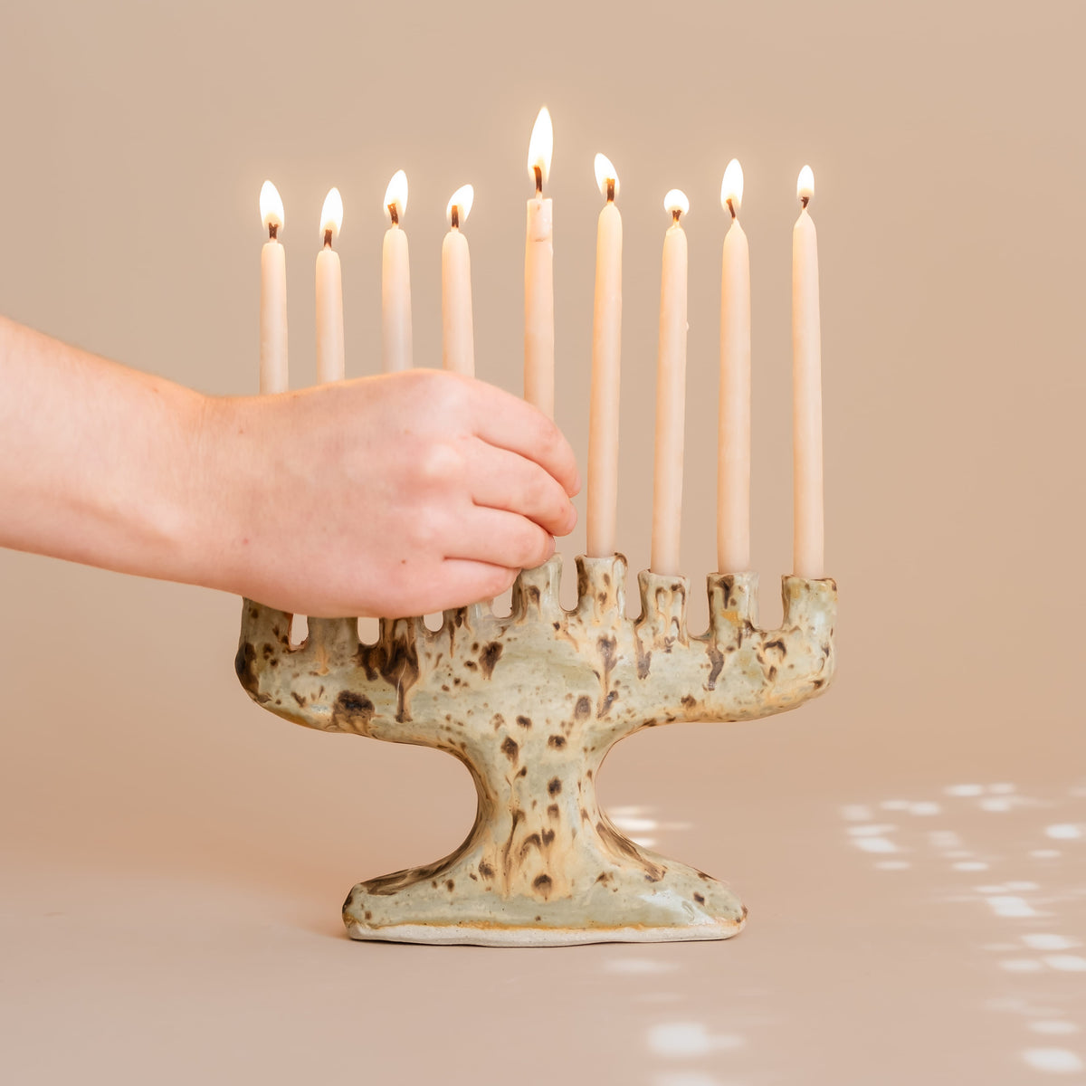 Nina Luna Studio Candle Holders Ceramic Menorah