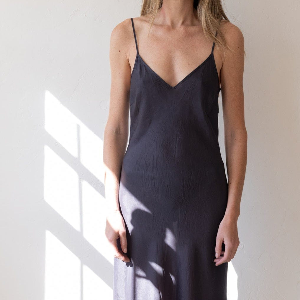 Organic John Patrick Dresses + Jumpsuits Charcoal / Extra Small Slip Dress Calf Length by Organic John Patrick