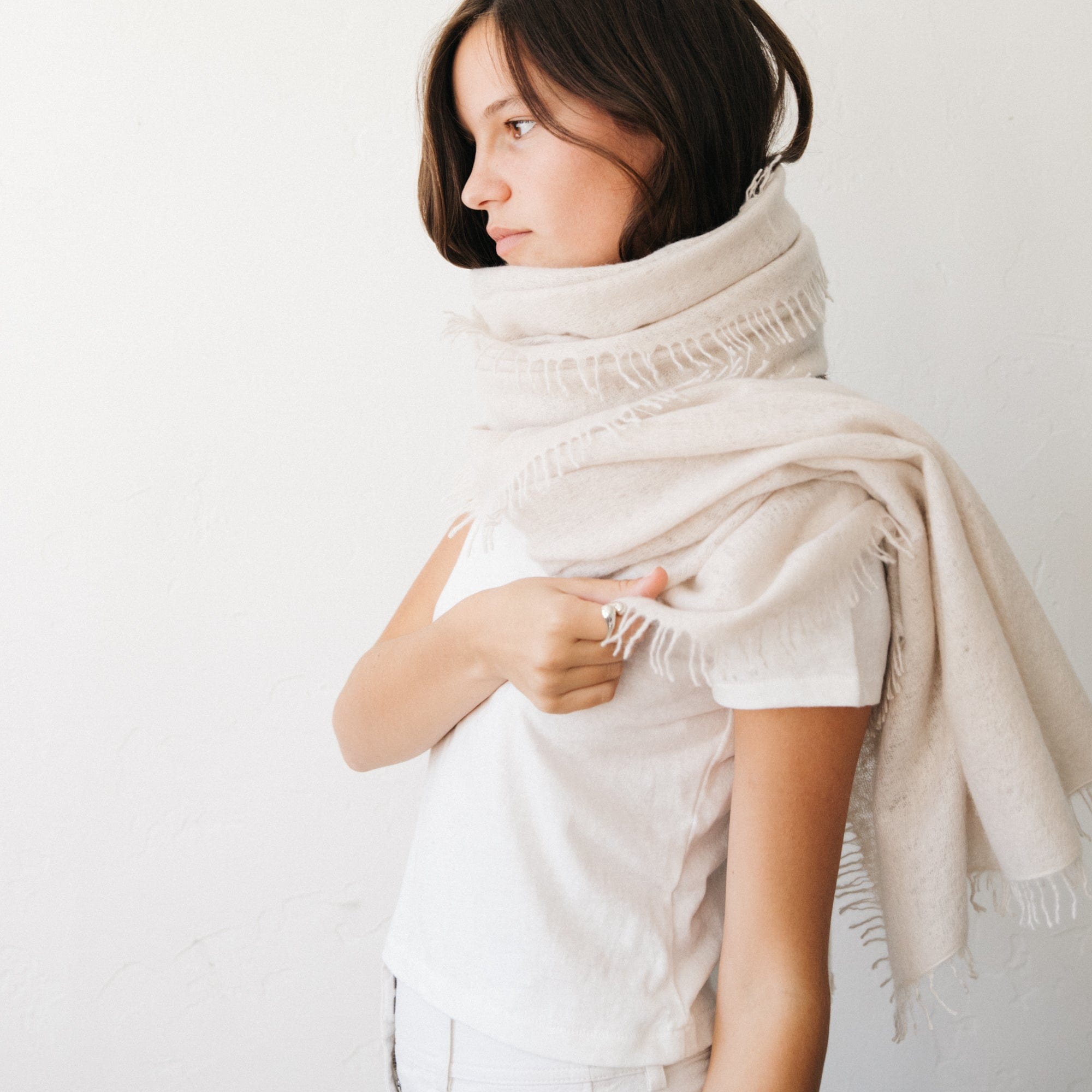 Organic John Patrick Scarves Cashmere Felted Scarf by Organic by John Patrick