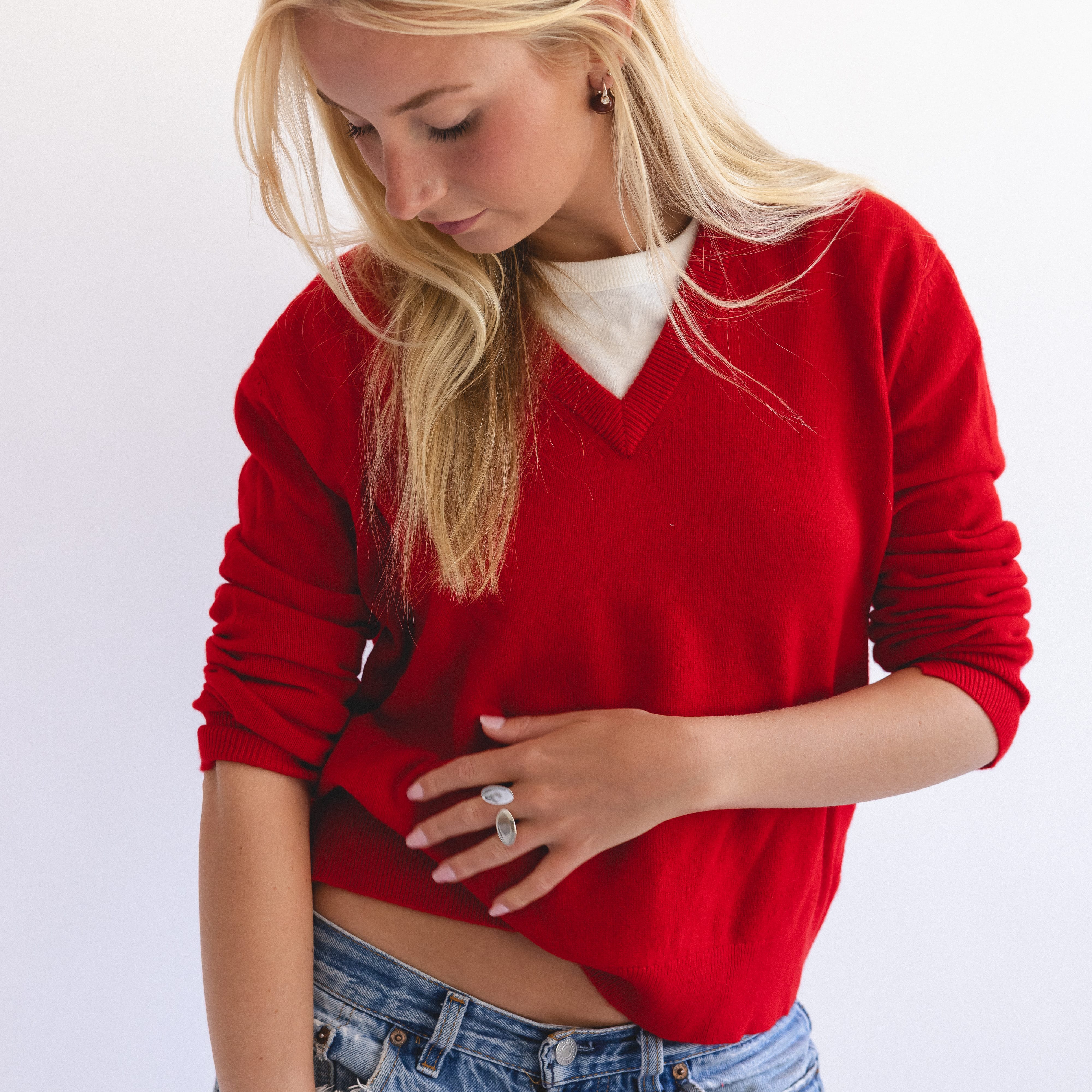 Organic John Patrick Sweaters V Neck Cashmere Pullover by Organic John Patrick