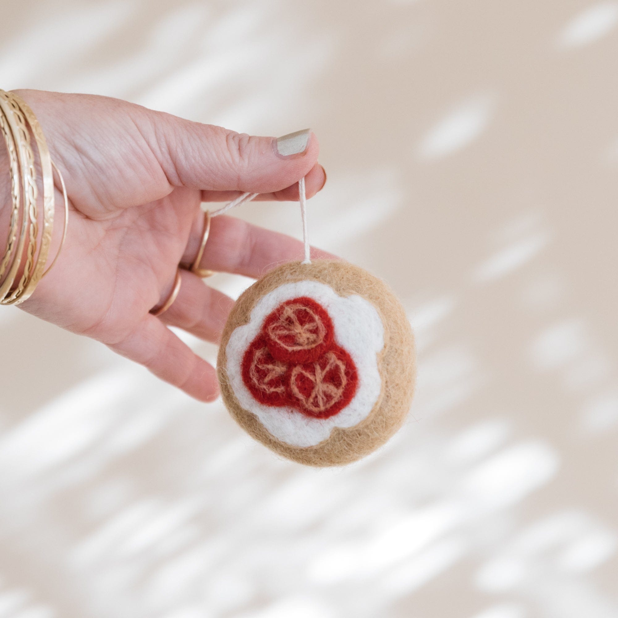 PetitFelts Seasonal Tomato Bagel Ornament