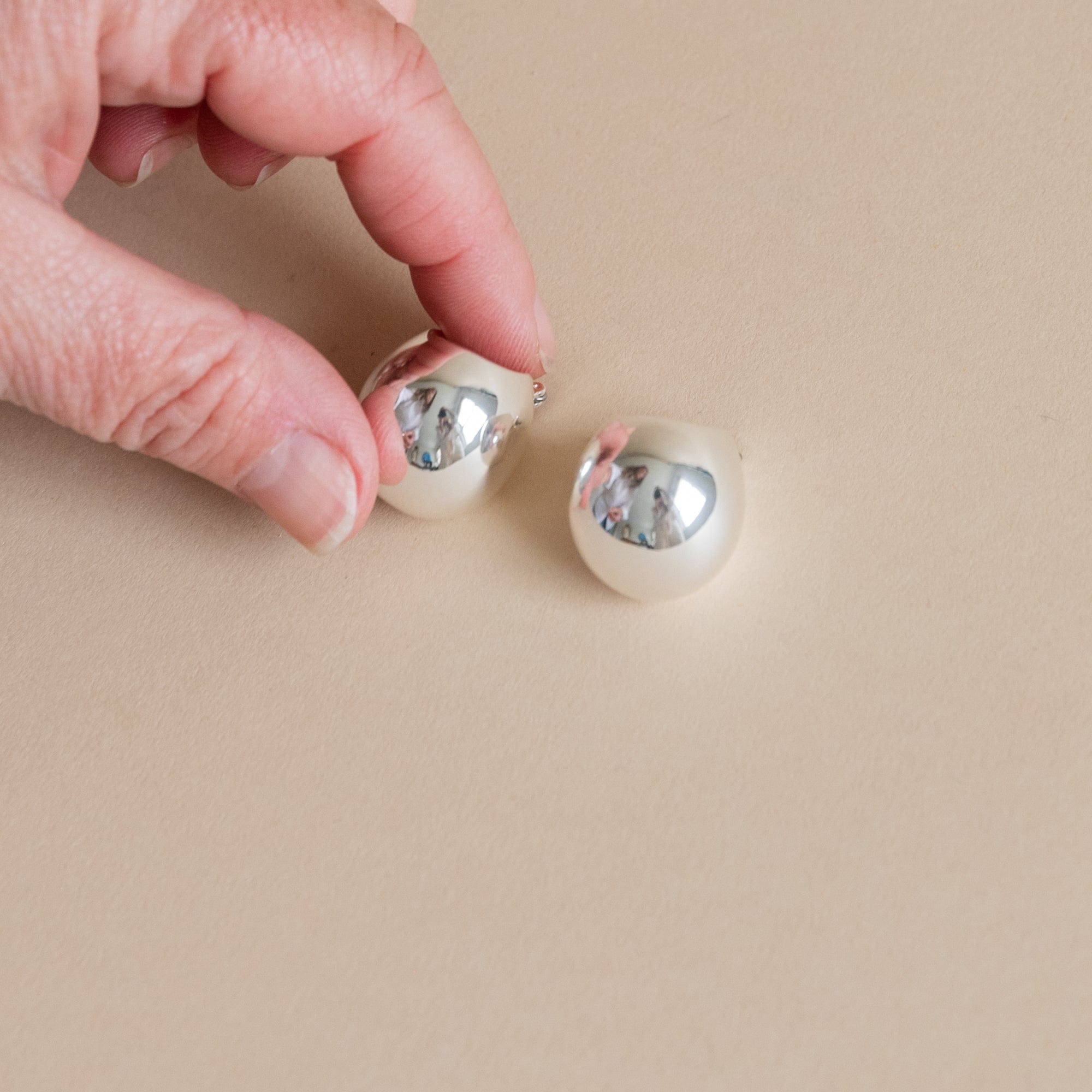 Rachel Comey Earrings Silver Baby Keel Hoop by Rachel Comey