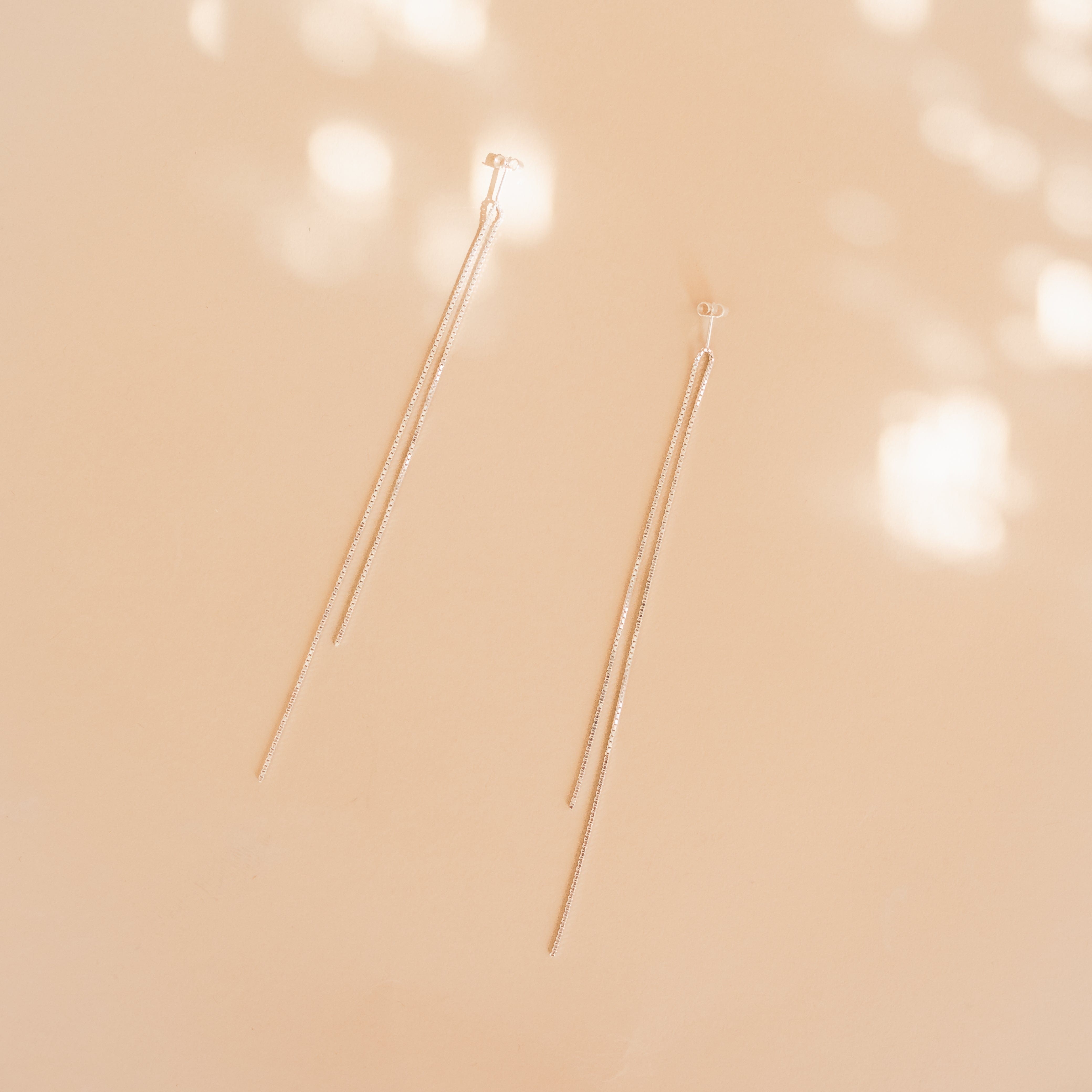 Saskia Diez Earrings Sterling Silver Fine Fringe Cubic Earrings