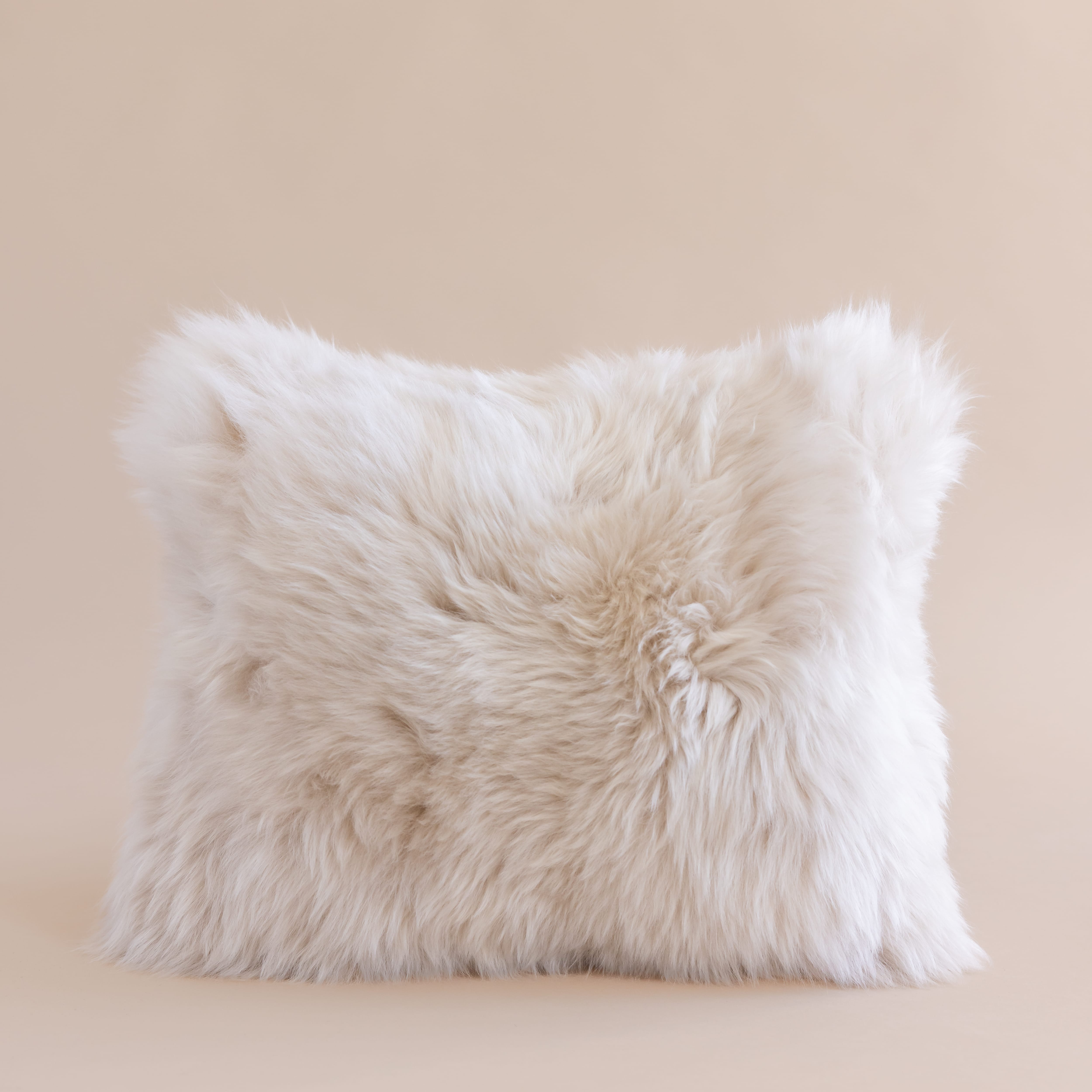 Skye Skyns Pillows Champagne Sheepskin Cushion