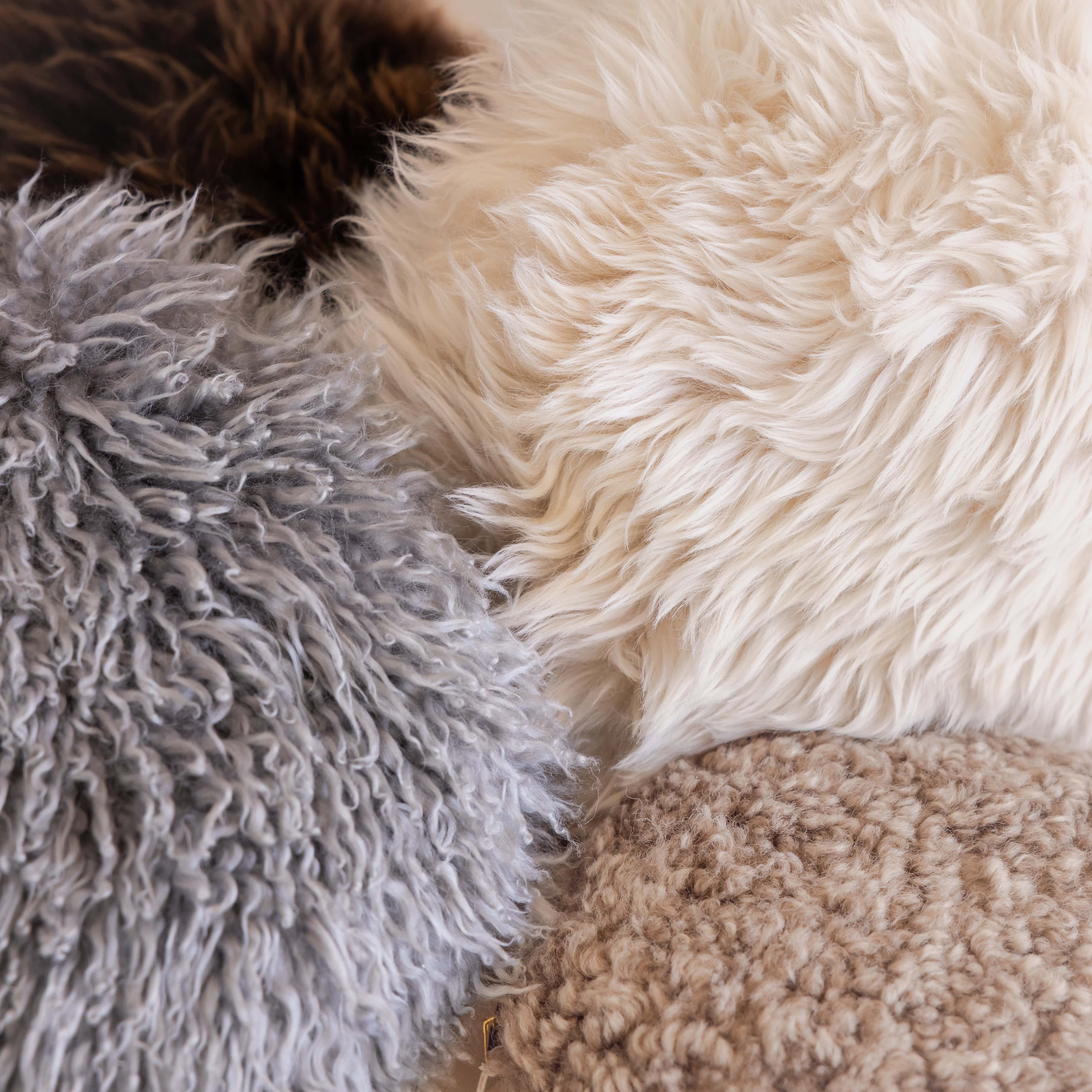 Skye Skyns Pillows Round Sheepskin Pillow