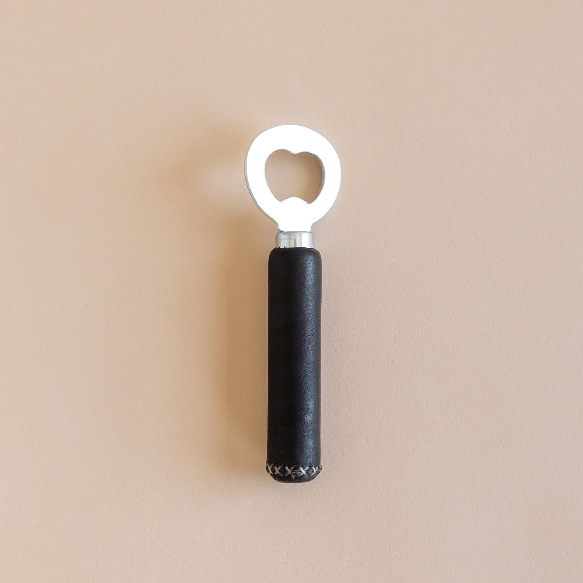 Sol & Luna Barware Black Leather Wrapped Bottle Opener