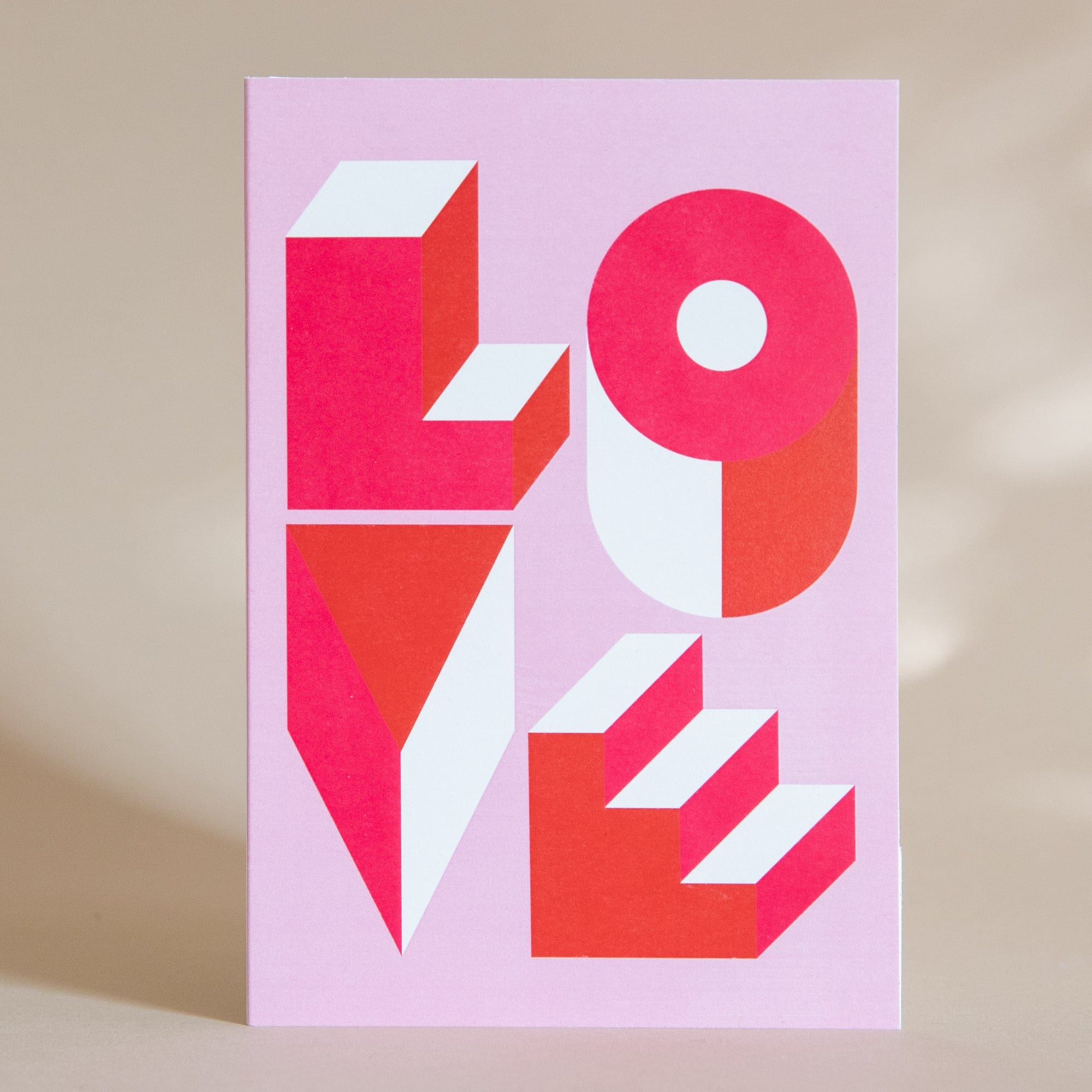 Sweet Bella Greeting Cards Pink Cabaret Typographie Love Card