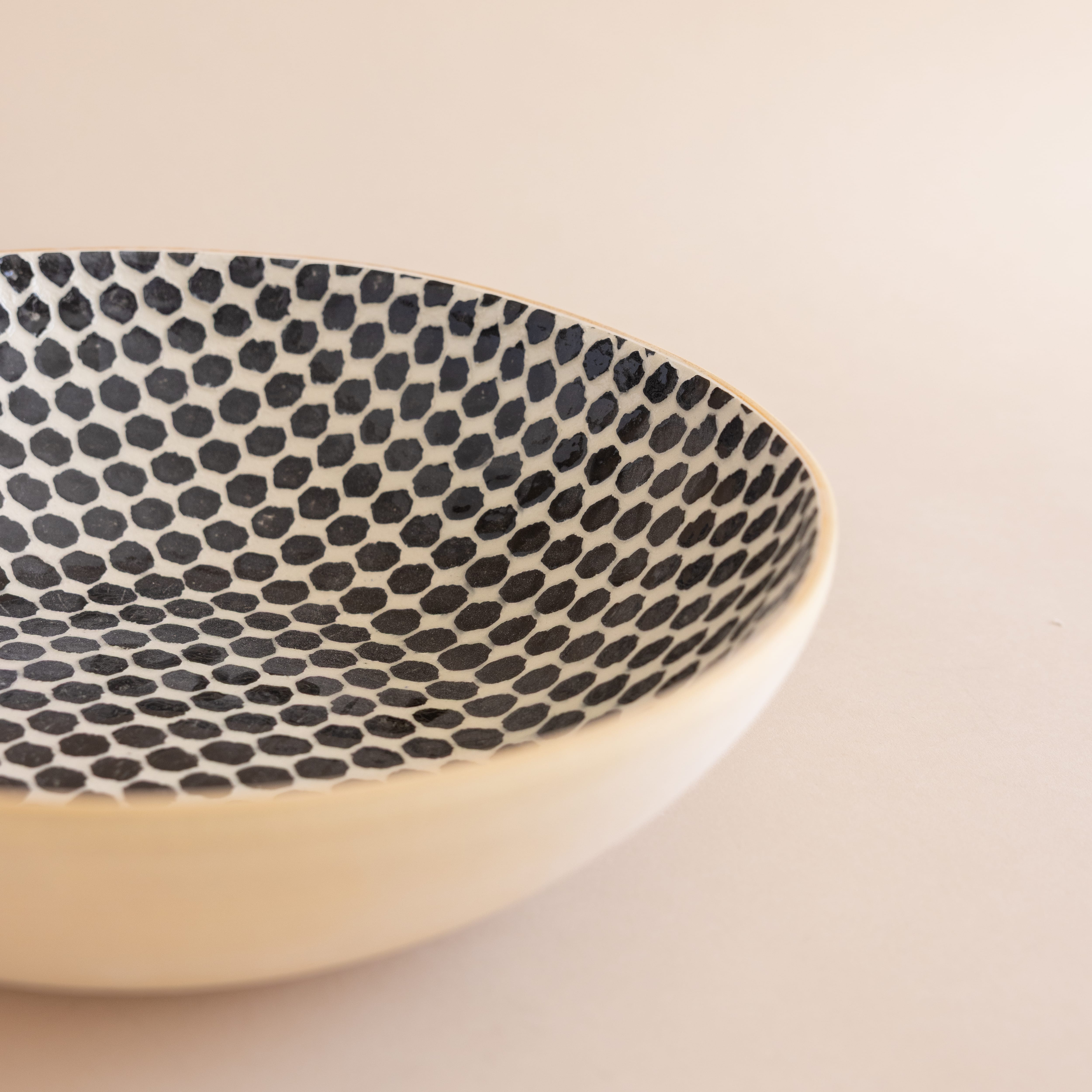 Terrafirma Serveware Dot / Black Serving Bowl by Terrafirma
