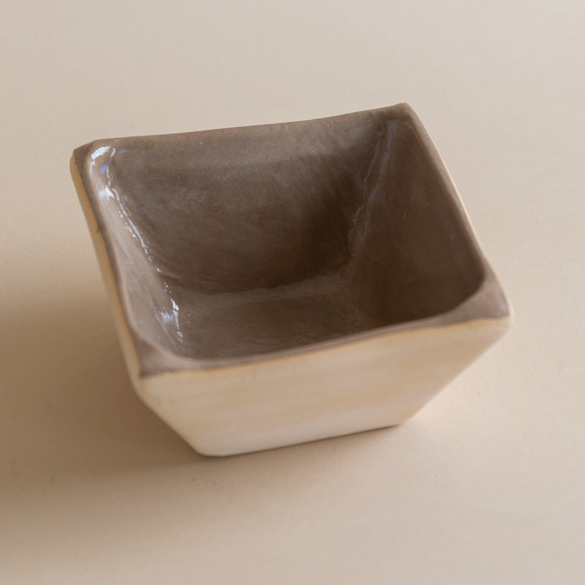 Terrafirma Serveware Mocha Square Dip Bowl by Terrafirma