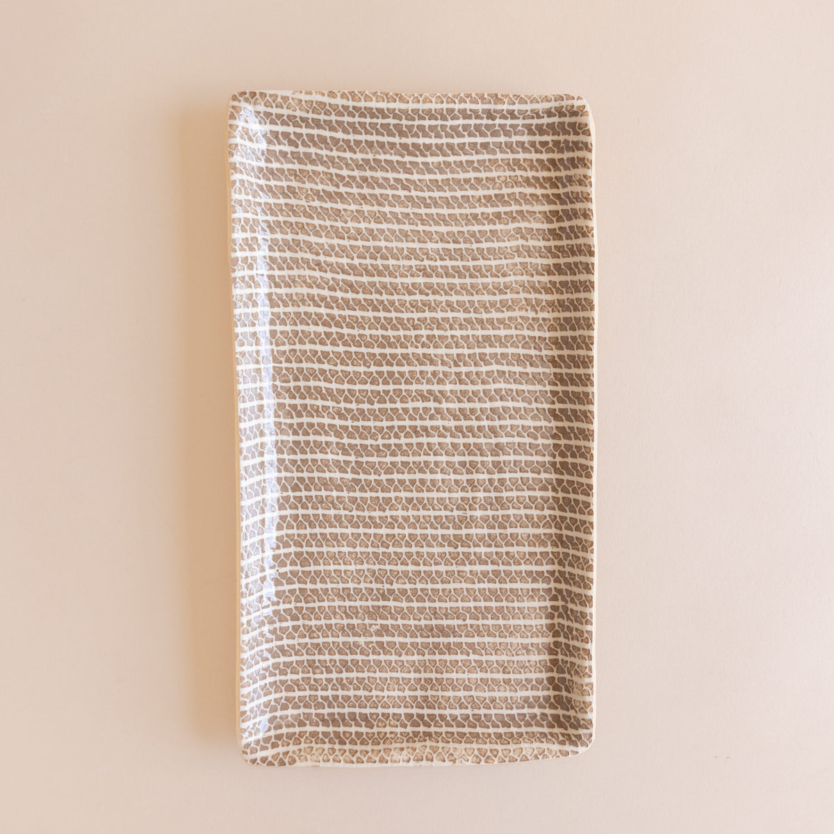 Terrafirma Serveware Strata / Small / Mocha Rectangular Serving Platter by Terrafirma