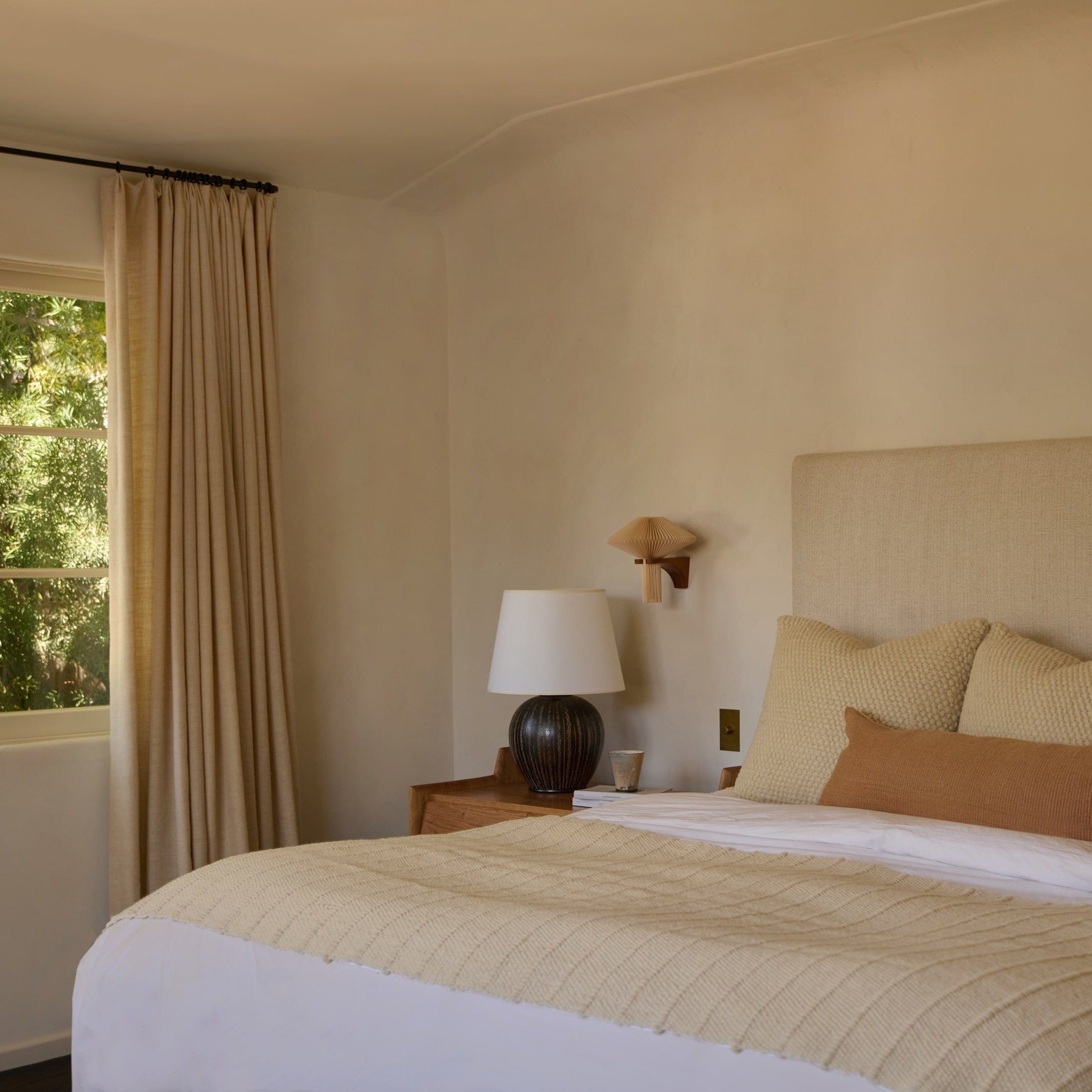 Treko Pillows Bicolor Lumbar Pillow in Elm Bark and Oatmeal by Treko