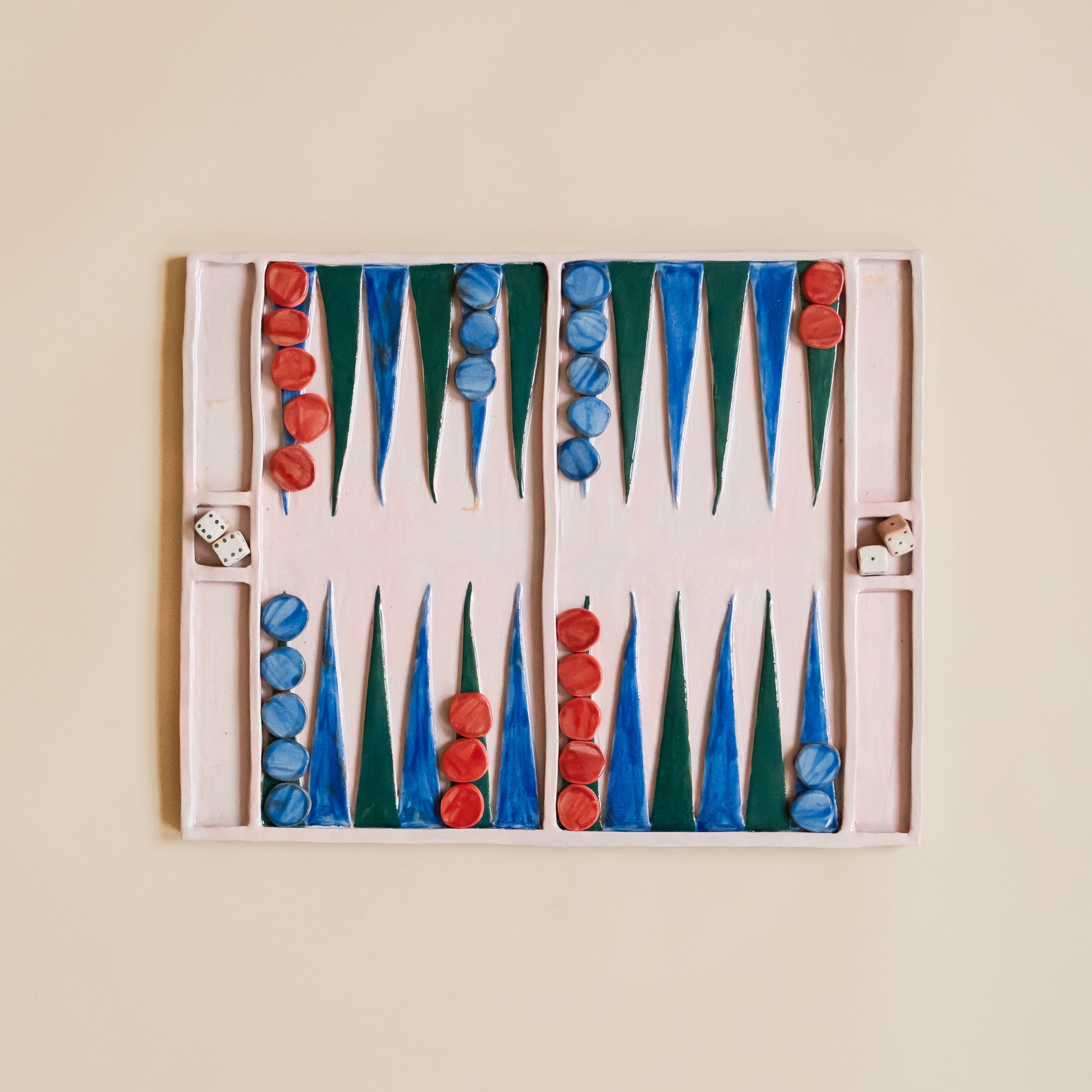 Vanessa Moshay Objects Ceramic Backgammon Set