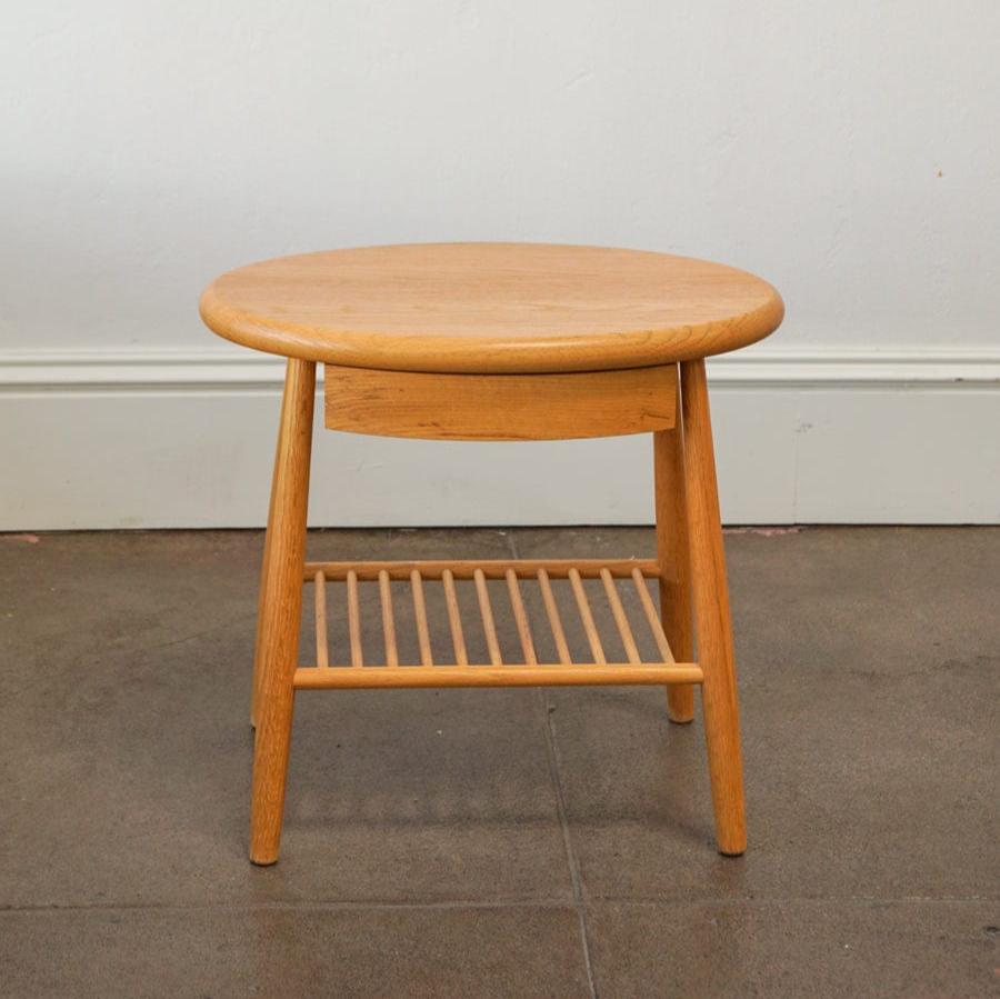 1970s MCM Oval Side Table with Drawer - +COOP